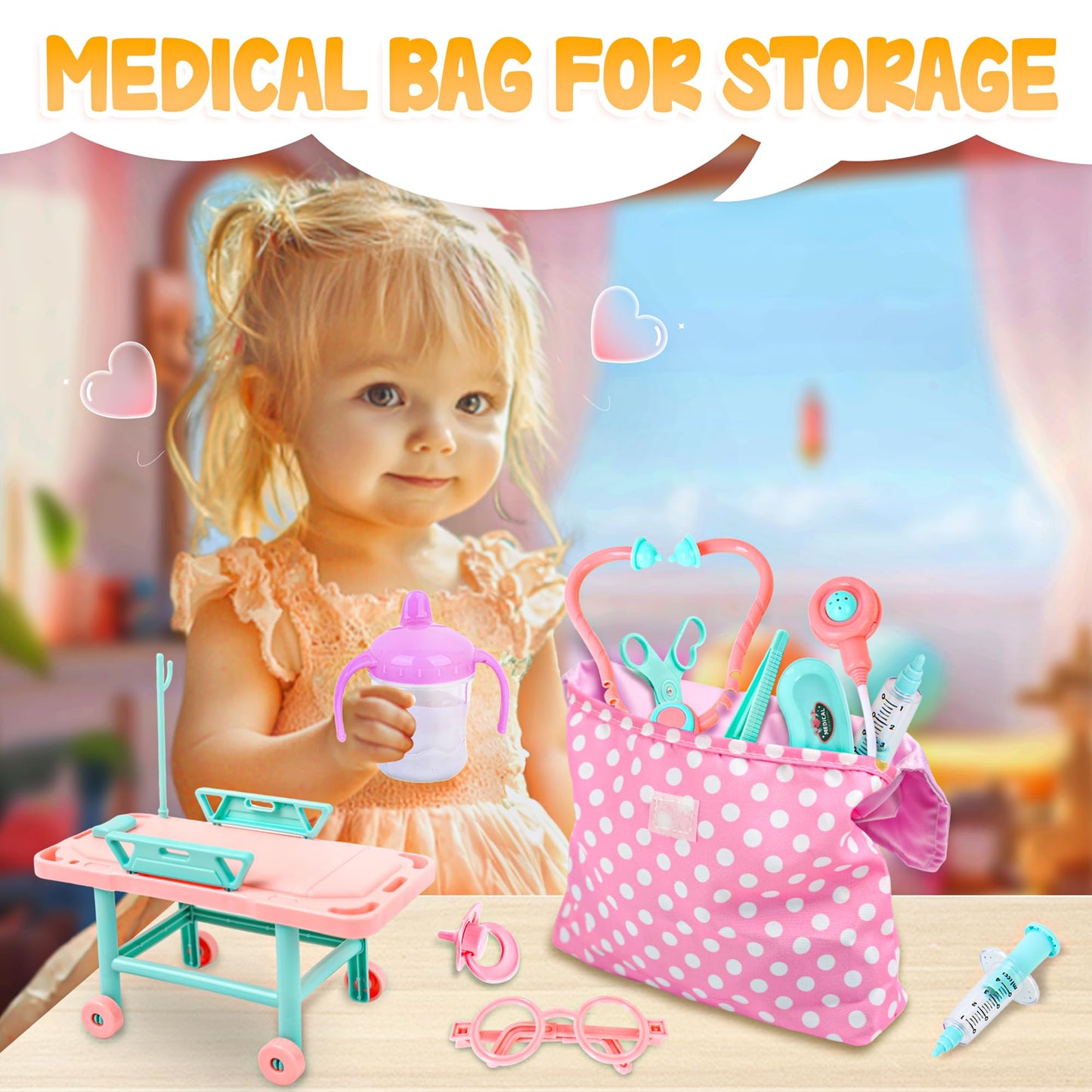 SMILESSKIDDO Talking Baby Doll with Toy Doctor Kit for Kids