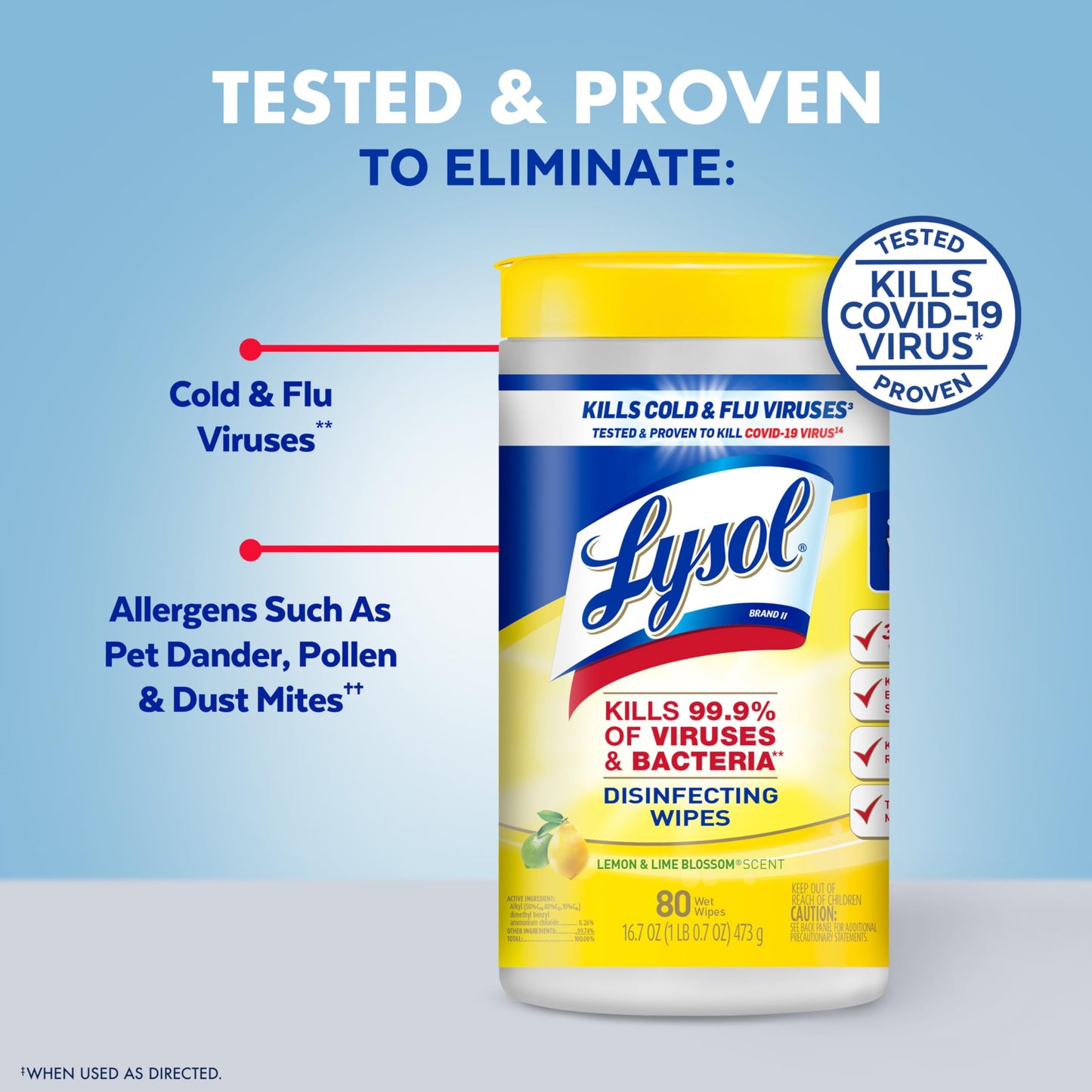 80 Count Lysol Disinfecting Wipes Bundle
