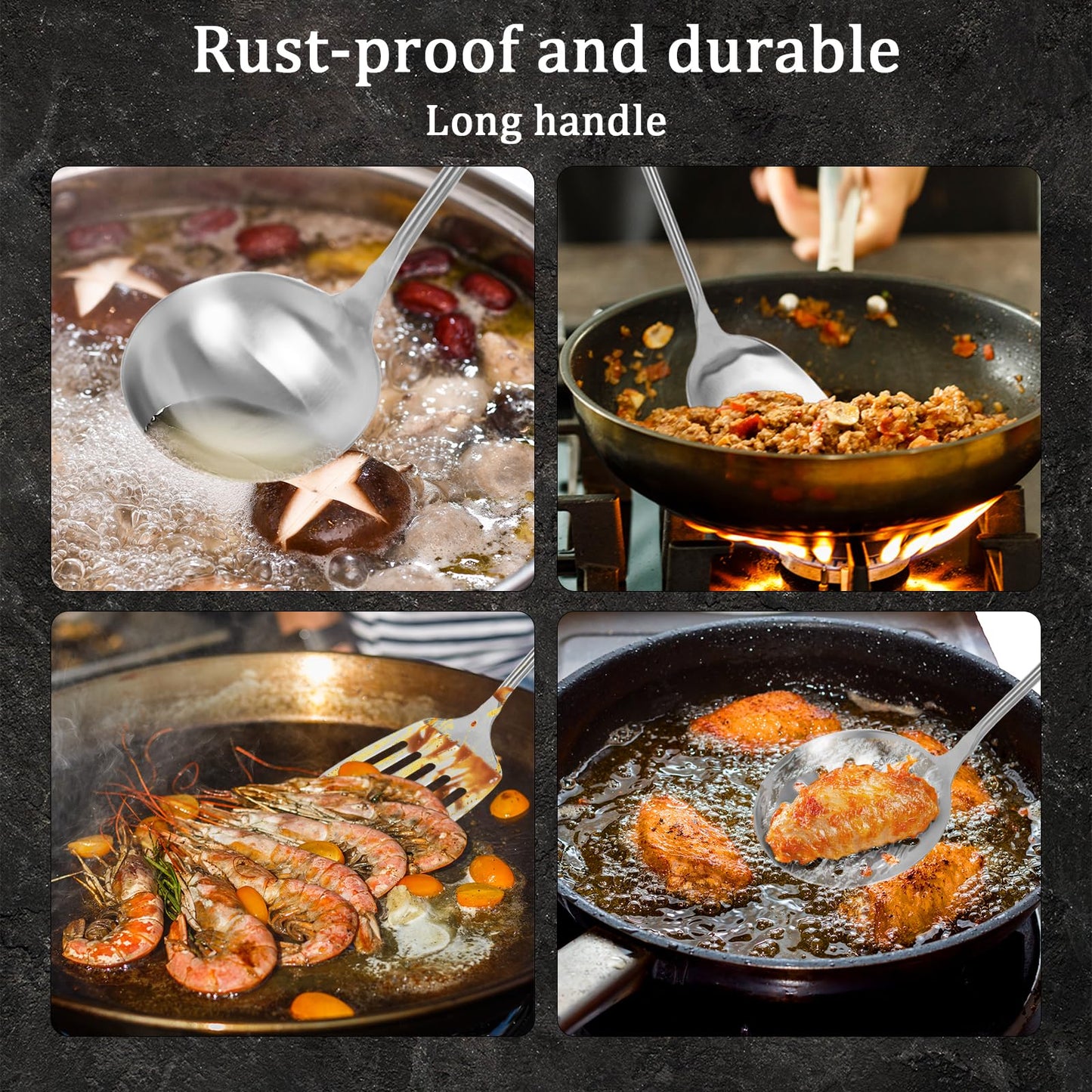 HANSGO Stainless Steel Wok Utensils Set
