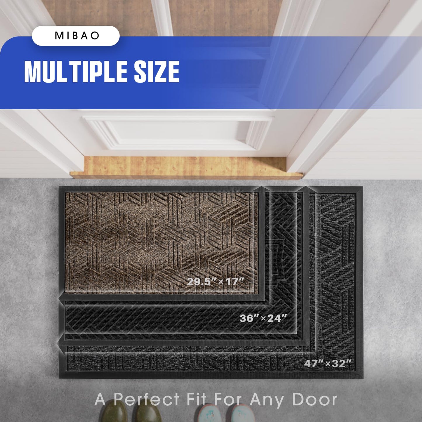 Mibao Heavy Duty Non-Slip Doormat for Entryway