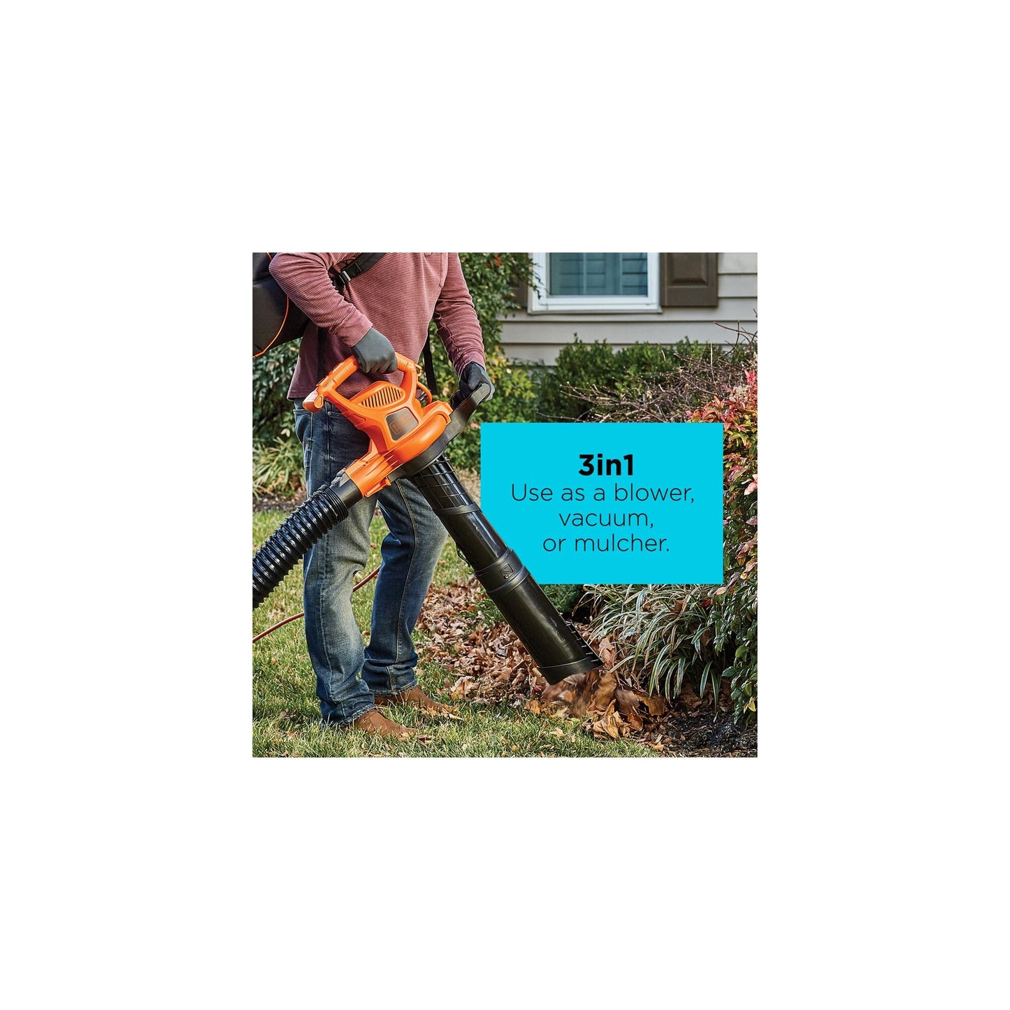 BLACK+DECKER 3-in-1 Leaf Blower Vacuum Mulcher