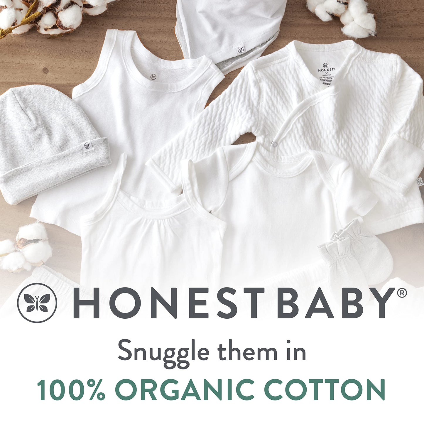 HonestBaby Sleeveless Organic Cotton Bodysuits