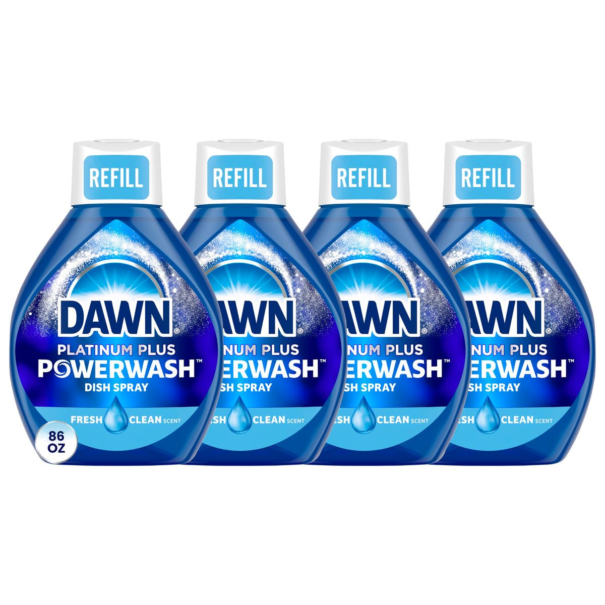 4 Pack Dawn Powerwash Dish Spray Refills