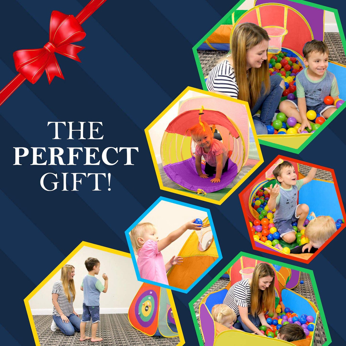 Ball Pit Play Tent with Tunnels for Kids