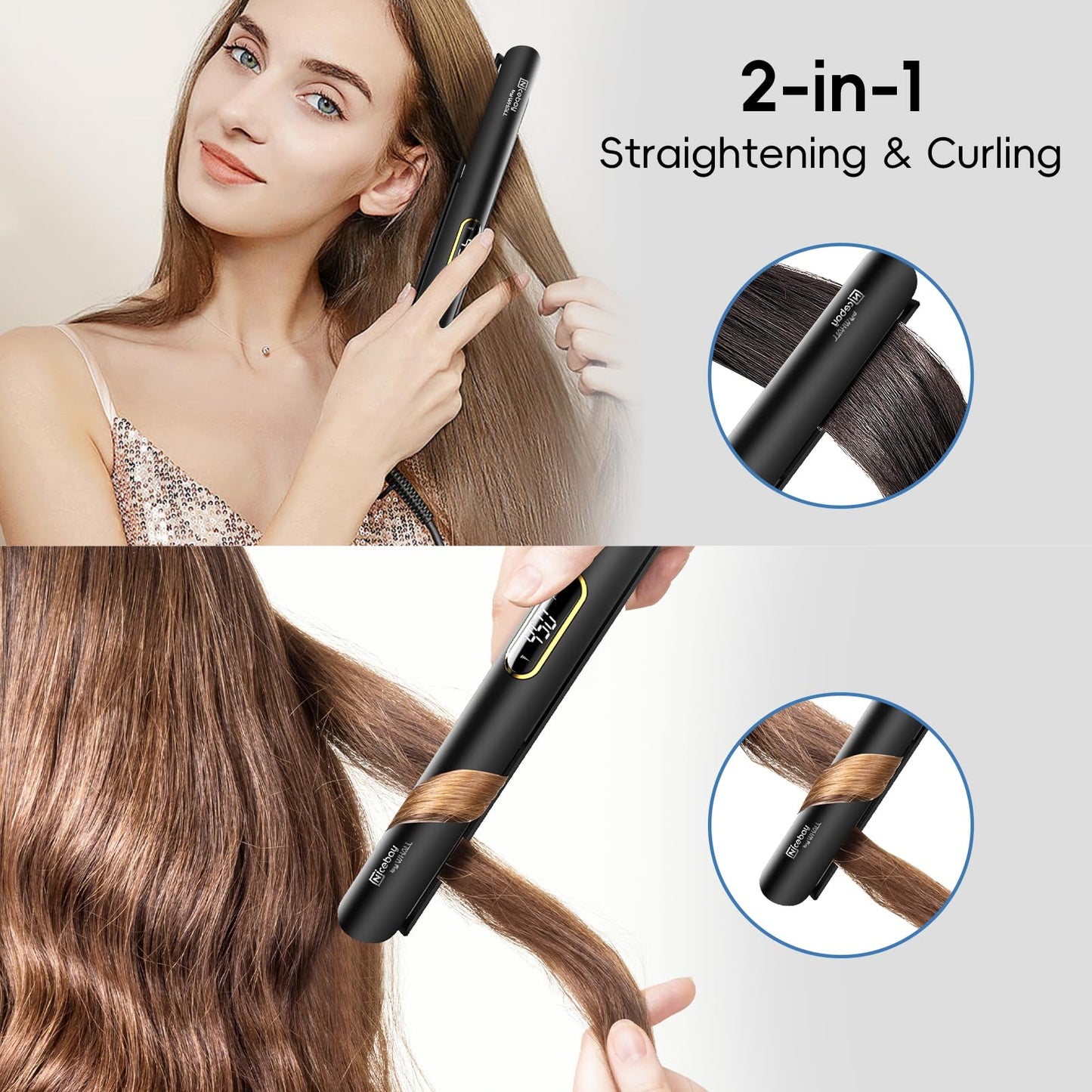 Nicebay Titanium Hair Straightener and Curler