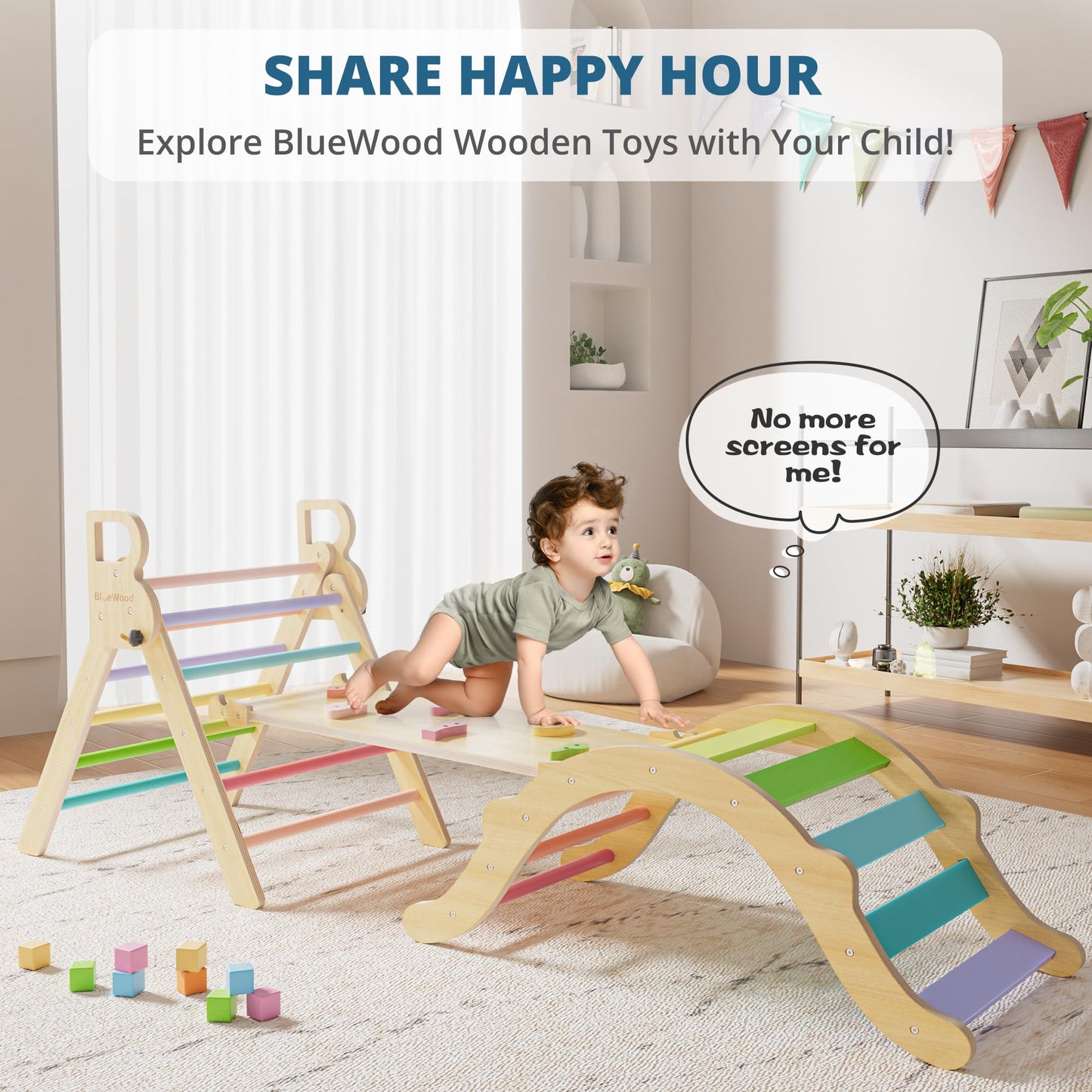 BlueWood 7-in-1 Foldable Climber for Kids