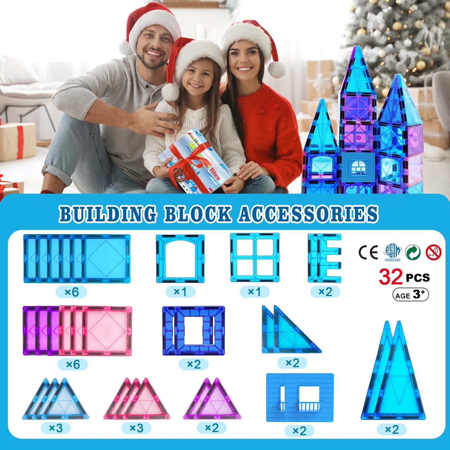 Magnetic Building Blocks for Kids Age 3-10