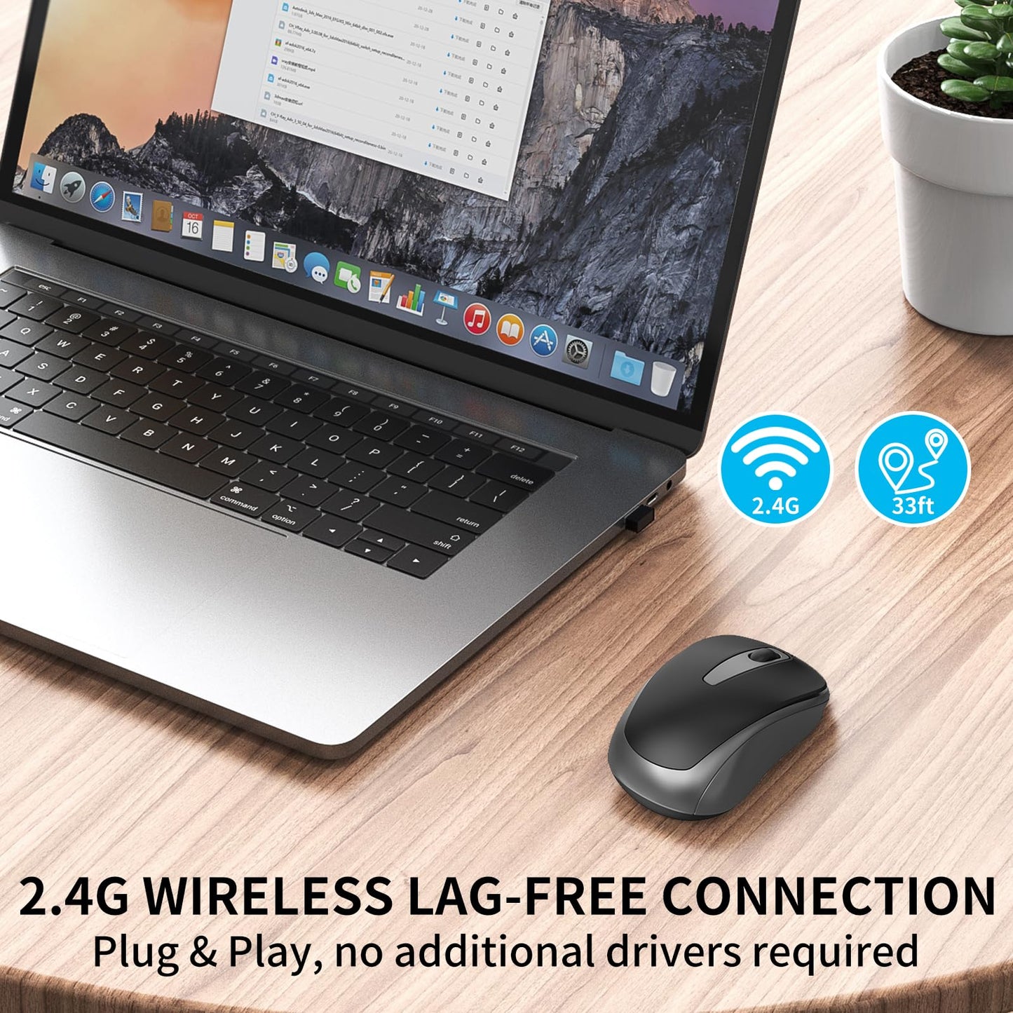 Wireless Noiseless Mouse for PC & Laptop