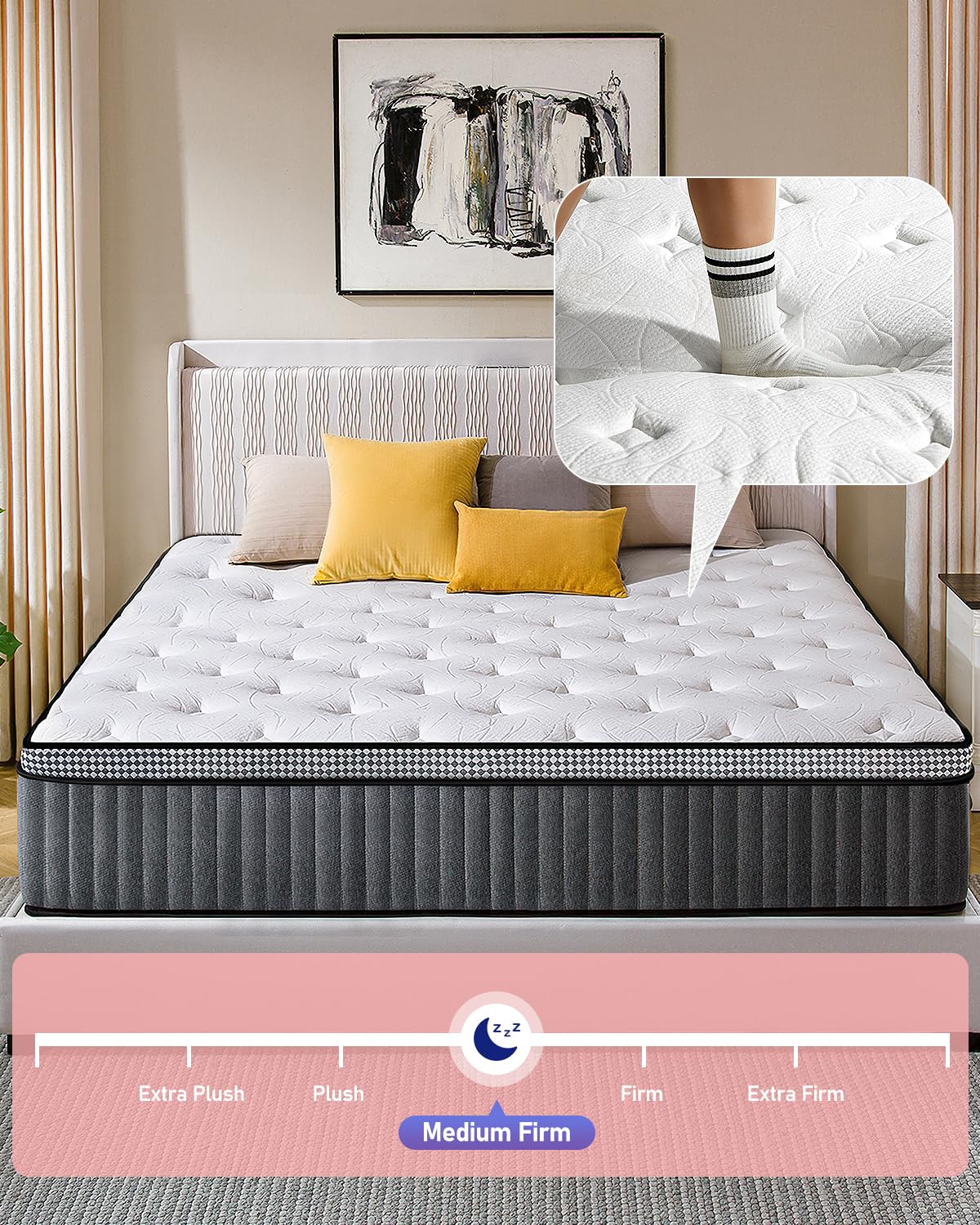 Twin Hybrid Mattress with Gel Memory Foam