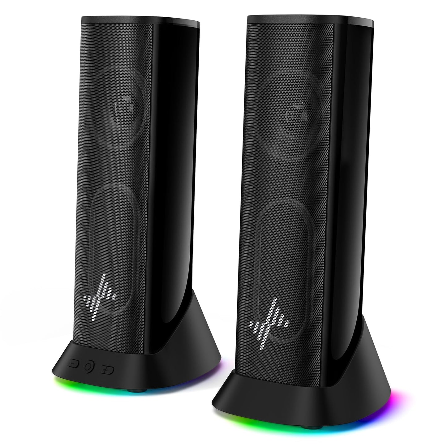Hi-Fi Stereo Computer Speakers with LED Lighting