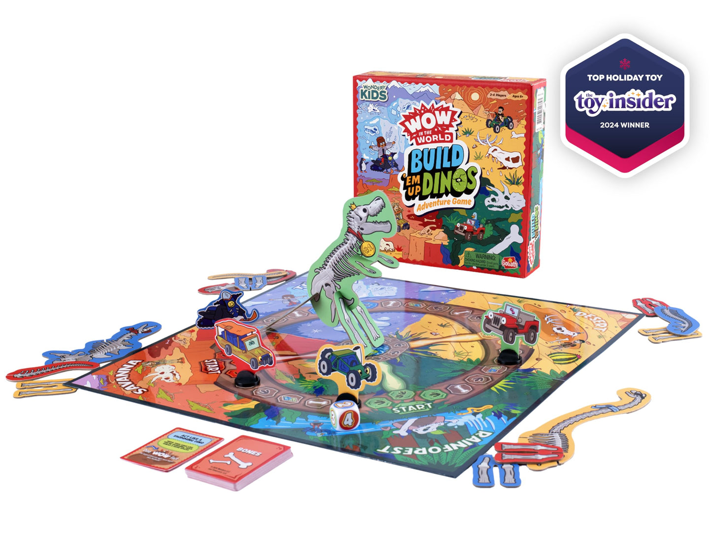 Dino Adventure Game for 2-4 Players, Ages 6+