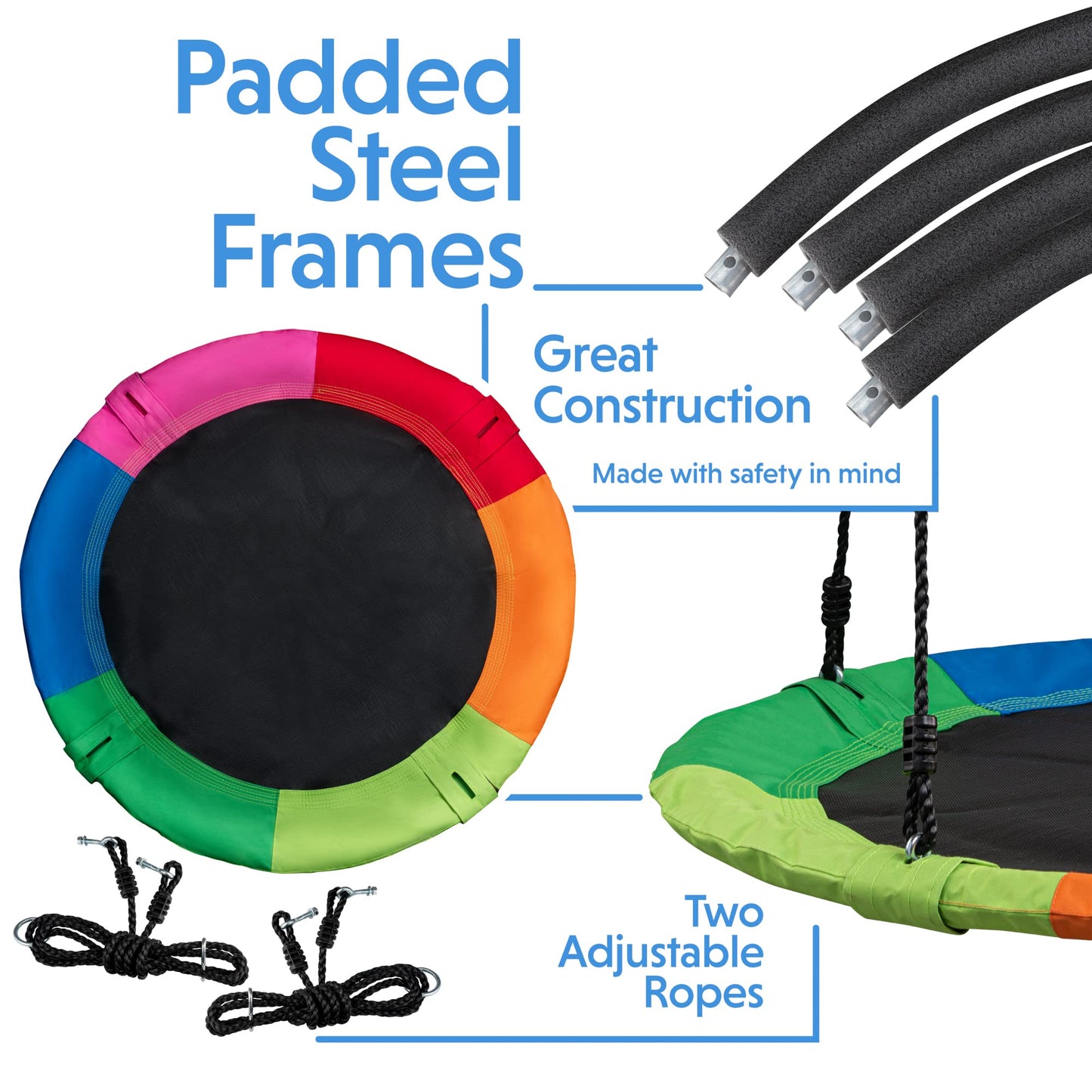 40 Inch Tree Swing by PLAYVIBE for Kids