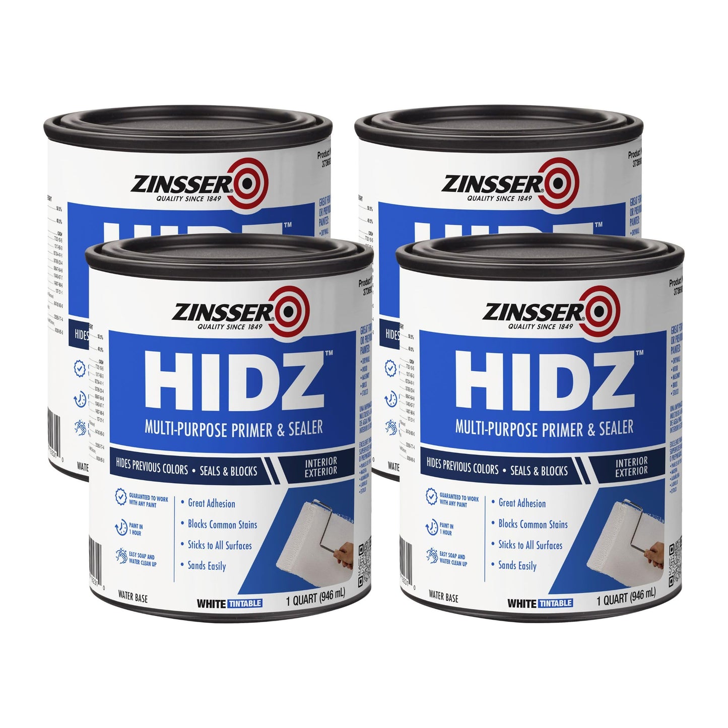 4 Pack Zinsser Multi-Purpose Primer and Sealer, Quart