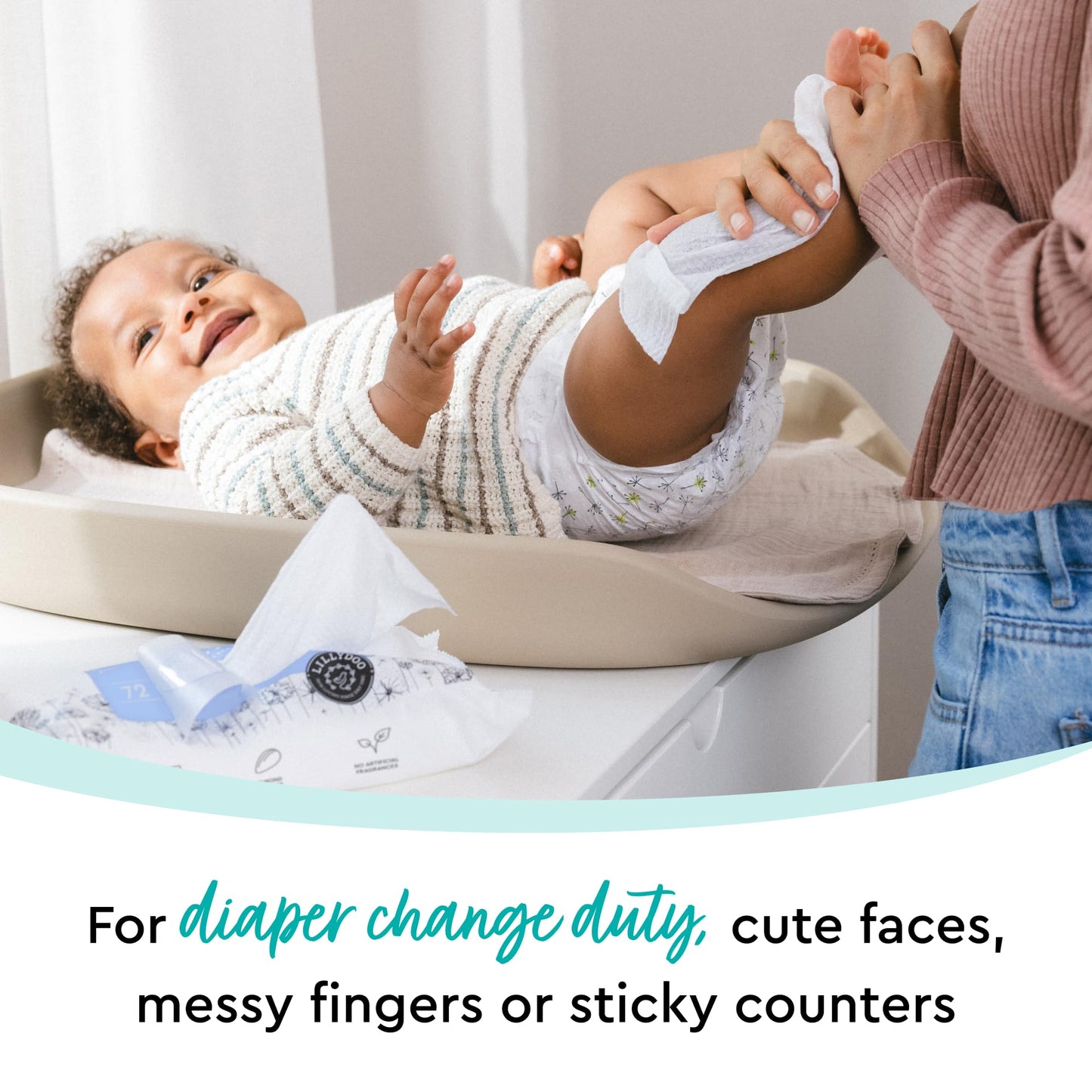 LILLYDOO Extra Large Hypoallergenic Baby Wipes