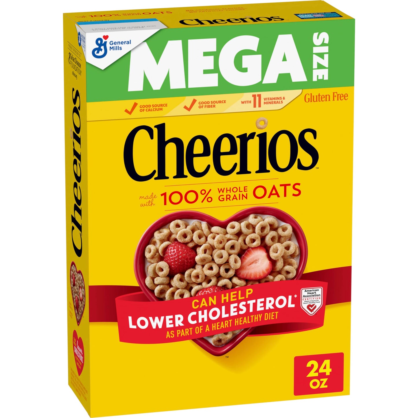 Mega Size Cheerios Gluten Free Breakfast Cereal 24oz