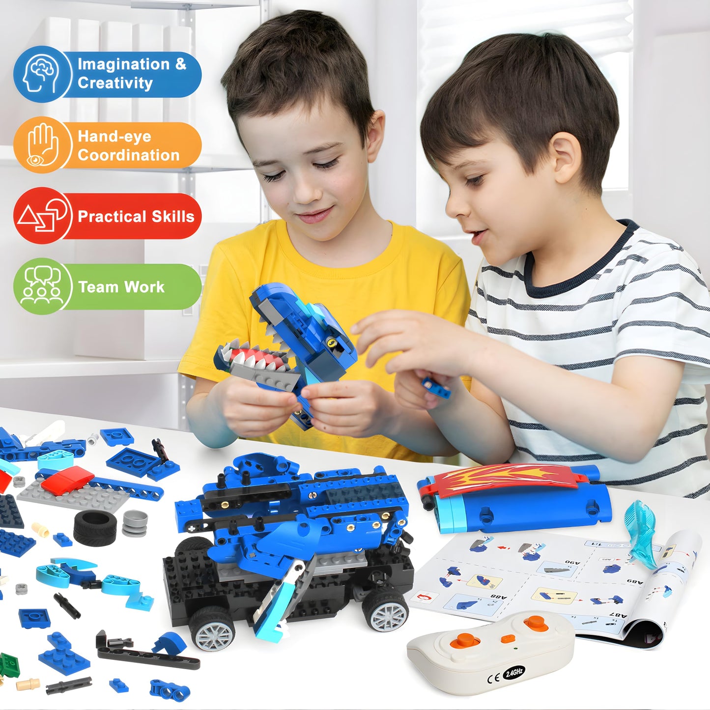 Dinosaur Building Kits 343 Pcs STEM Toys