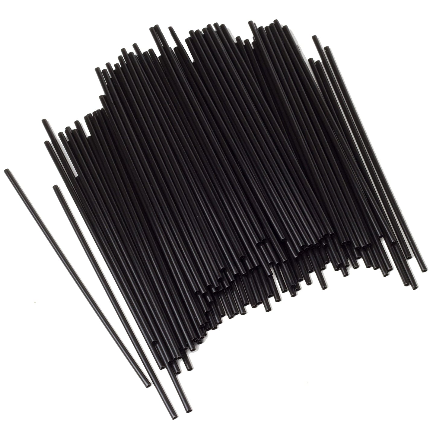 Chef Craft 150 Black Plastic Cocktail Straws