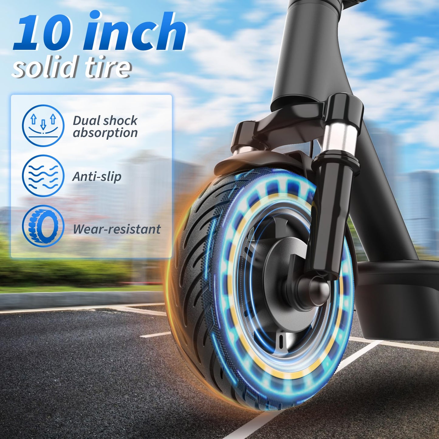 VOLPAM Electric Scooter 500W, 28 Miles Range