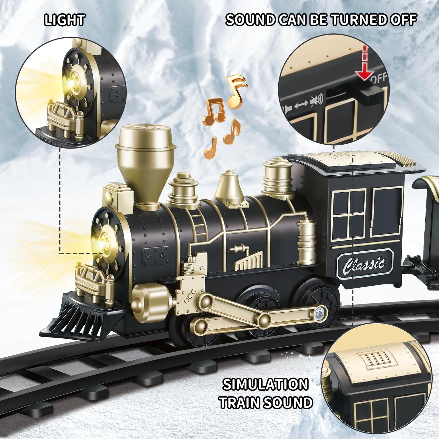 Train Set with Lights, Sounds & Tracks