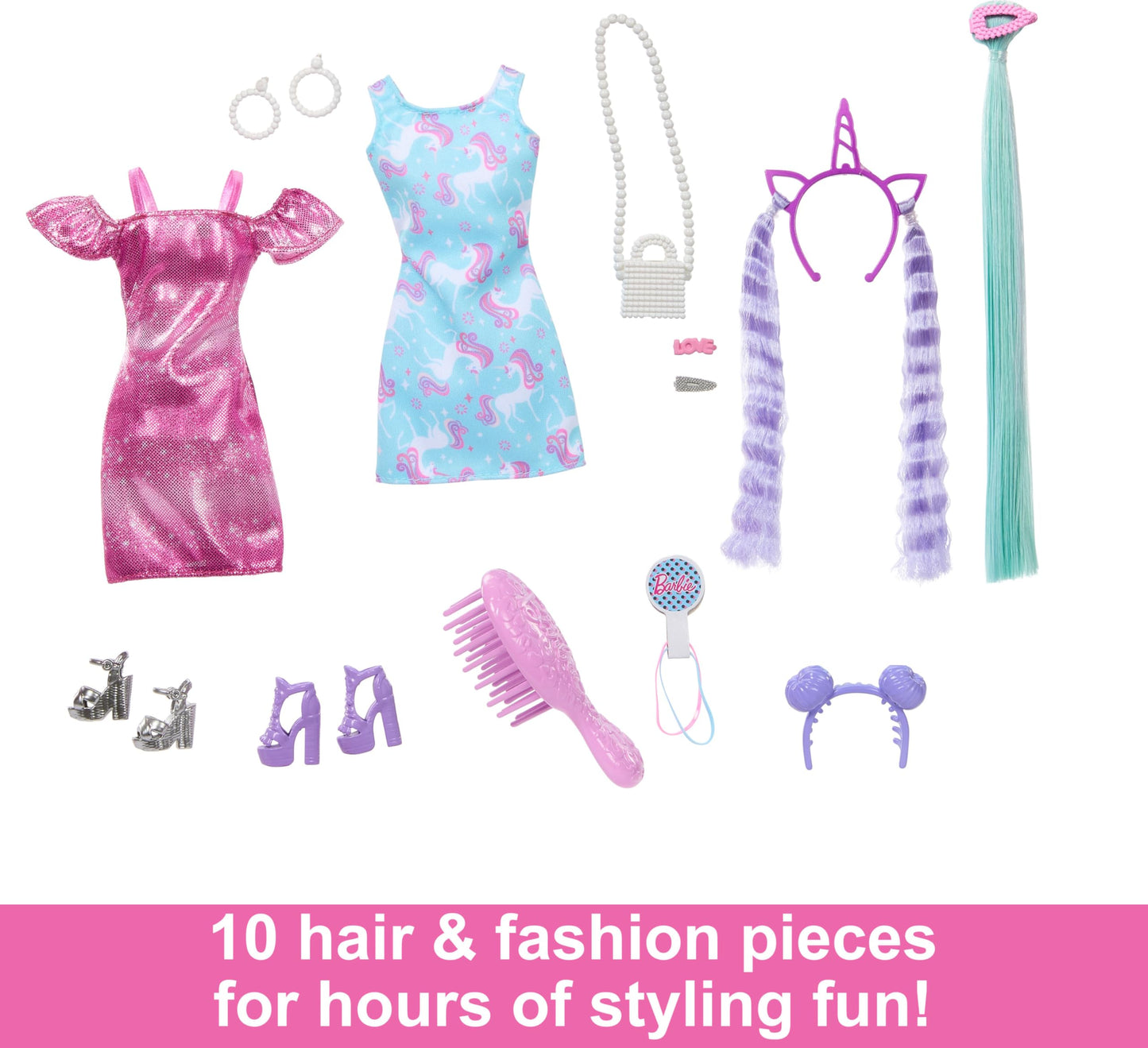 Barbie Fashion Doll with Extra-Long Streaked Hair