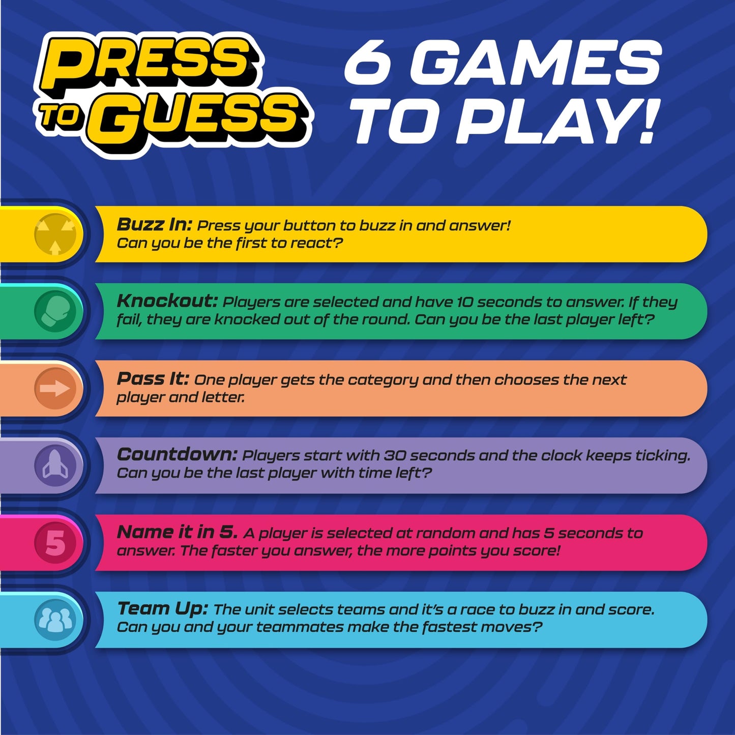 Buffalo Games Press to Guess Electronic Game
