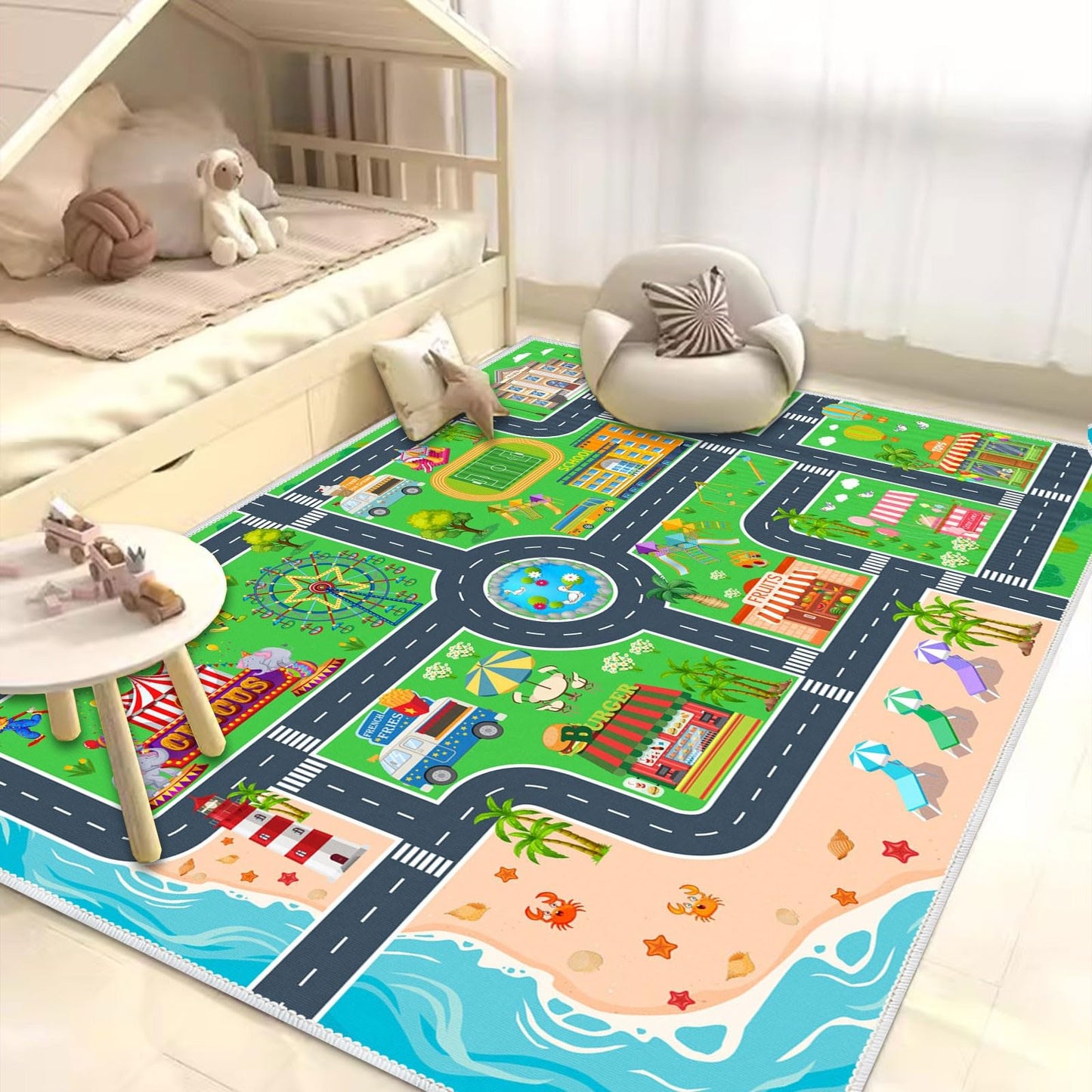Kids City Life Playmat for Toy Cars and Trains