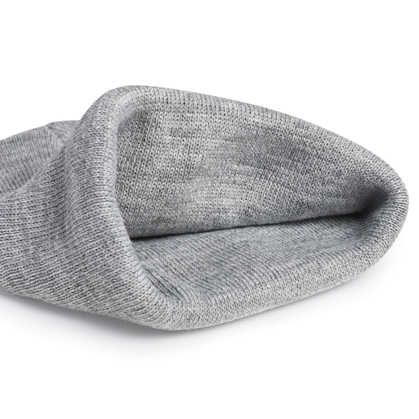 Baby Beanie Knit Ski Hat,Toddler Winter Beanies,Warm Knit Hat for Girls Boys Children 6-36 Months Gray