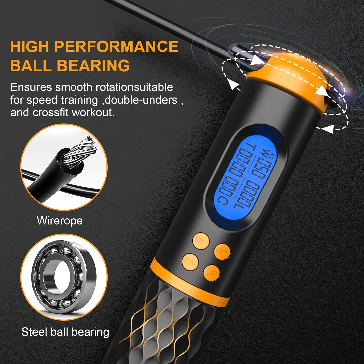 Smart Jump Rope with Digital Counter for Fitness