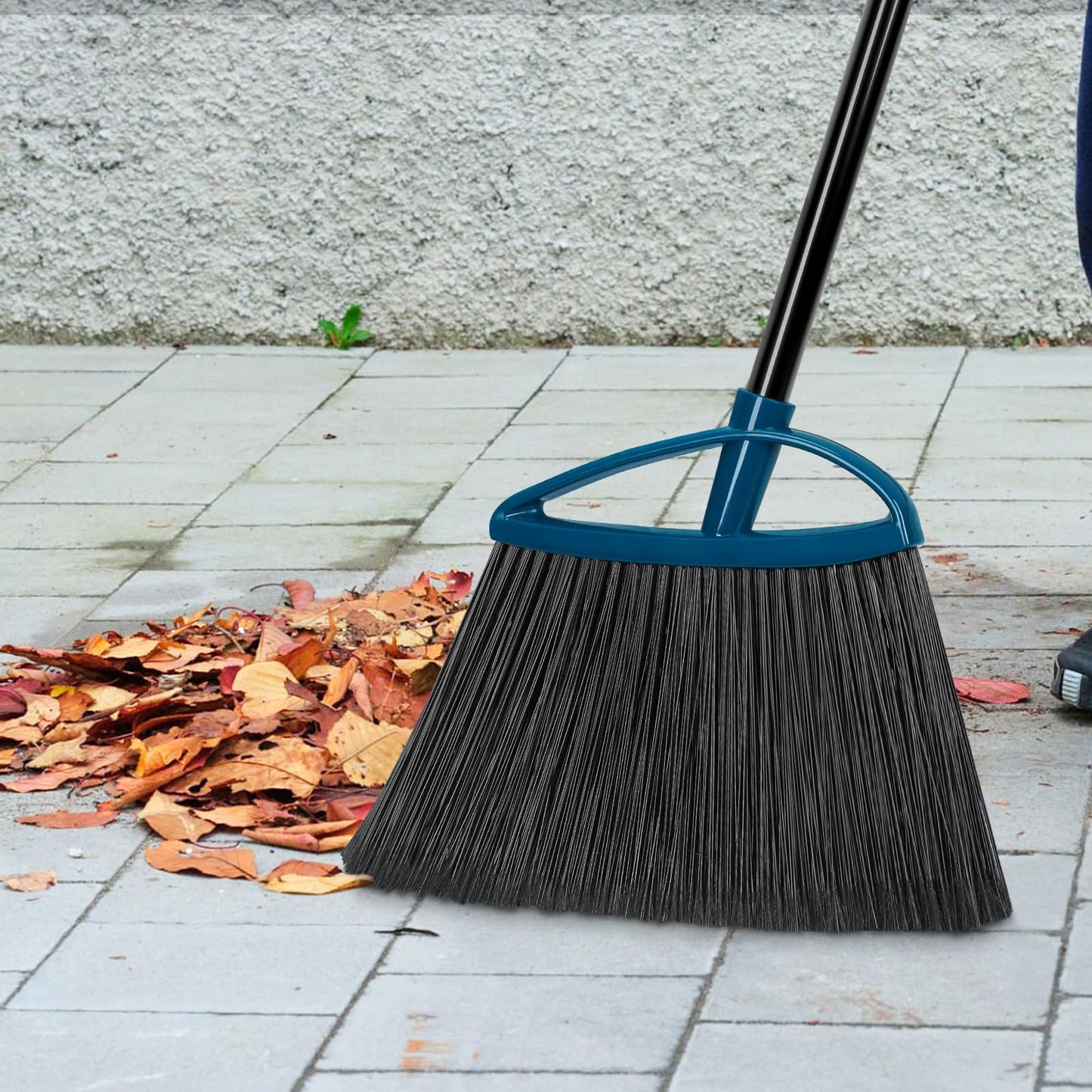 3 Pack Heavy Duty Angle Brooms for Outdoor Use