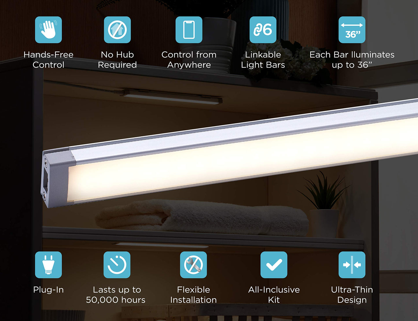 BLACK+DECKER Smart Under Cabinet LED Lighting Kit