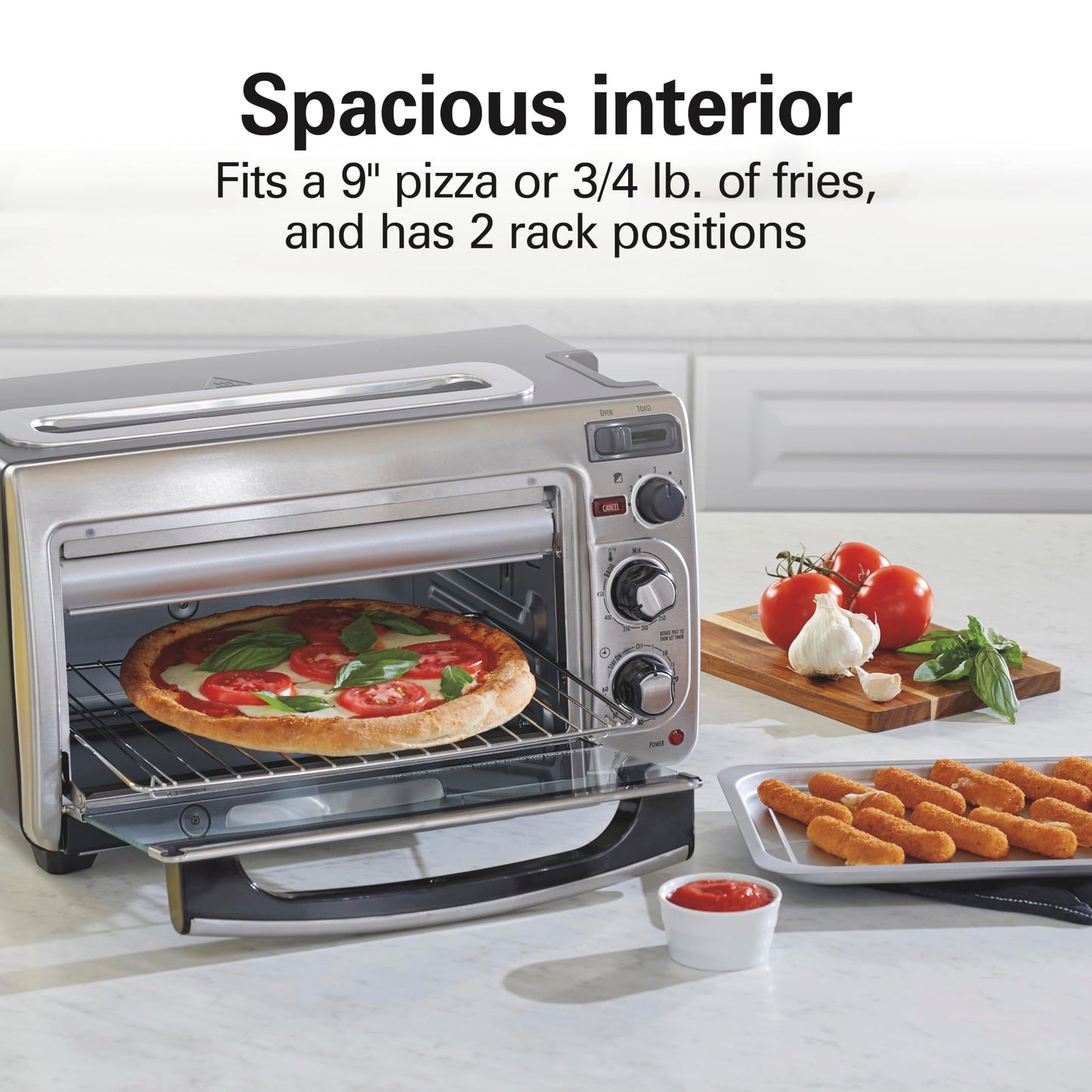 Hamilton Beach 2-in-1 Countertop Toaster Oven and Long Slot 2 Slice Toaster
