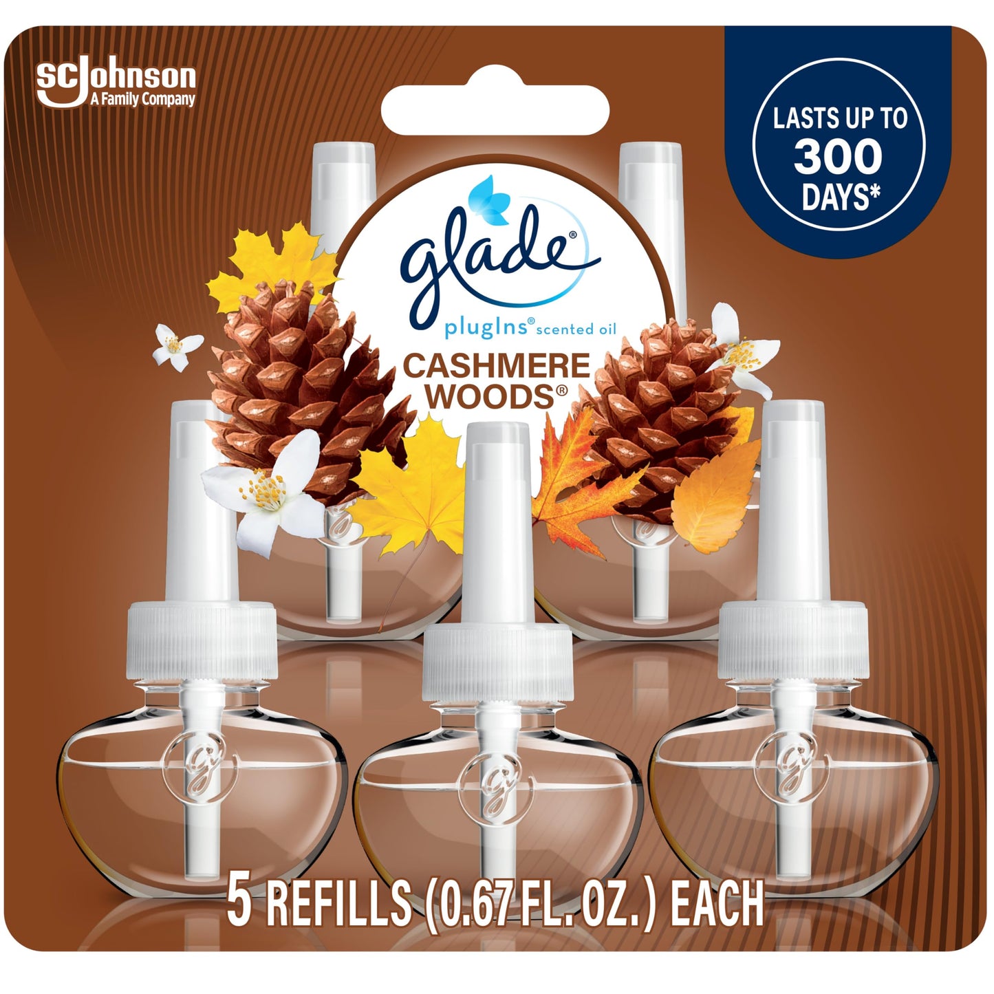 Glade Cashmere Woods Air Freshener Refills 5 Count