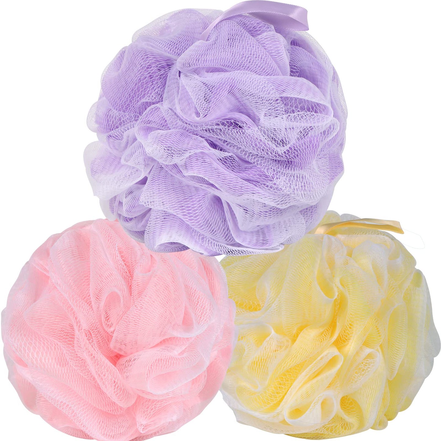 BCKENEY Bath Loofah Sponge Soft Mesh Shower Puff for Body Wash Bath Sponge Body Scrubber for Women & Men Body Exfoliator-Bathing Accessories