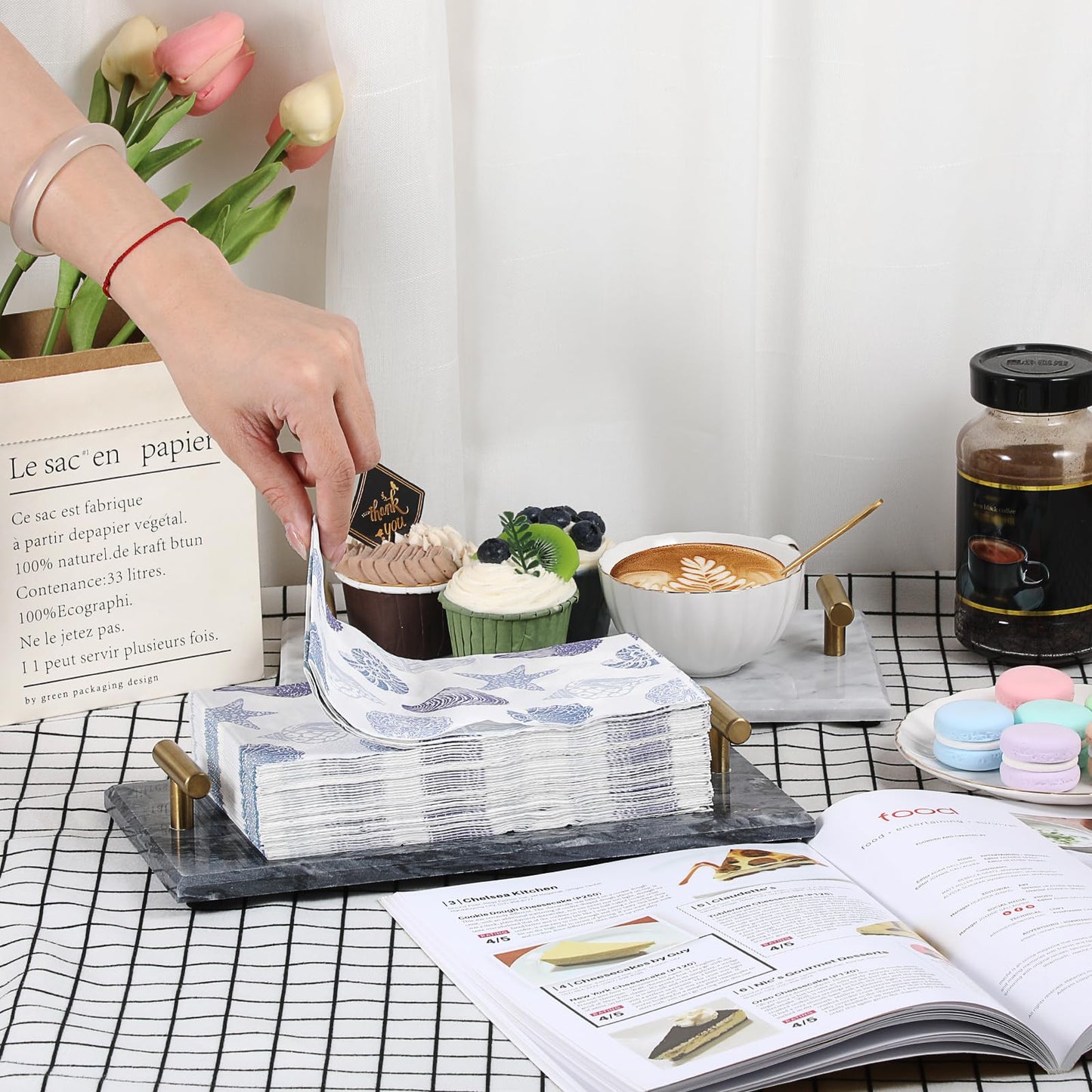 Elegant Napkin Holder Tray for Bathroom Dining