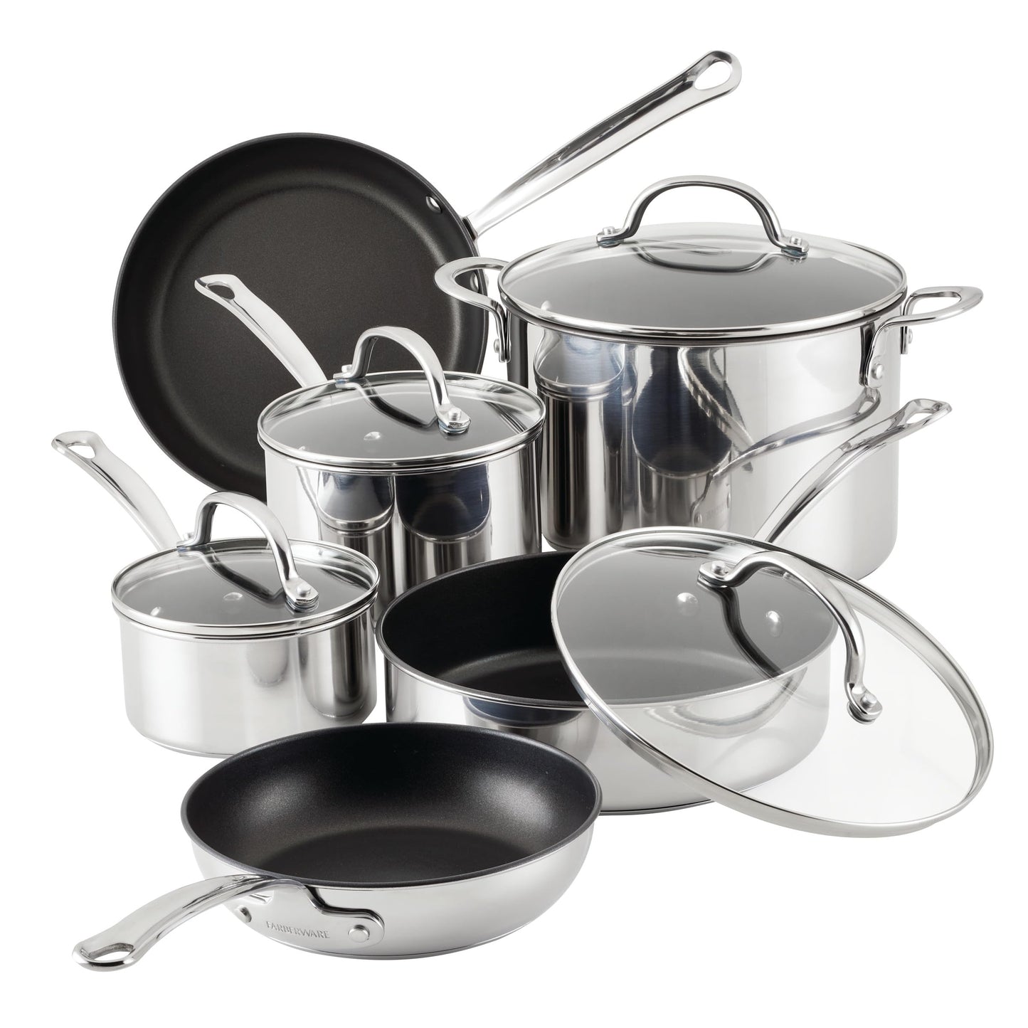 Farberware 10-Piece Stainless Steel Cookware Set