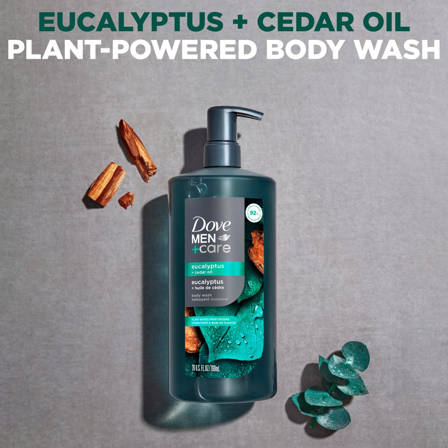 DOVE MEN + CARE Eucalyptus Cedar Body Wash 26 oz