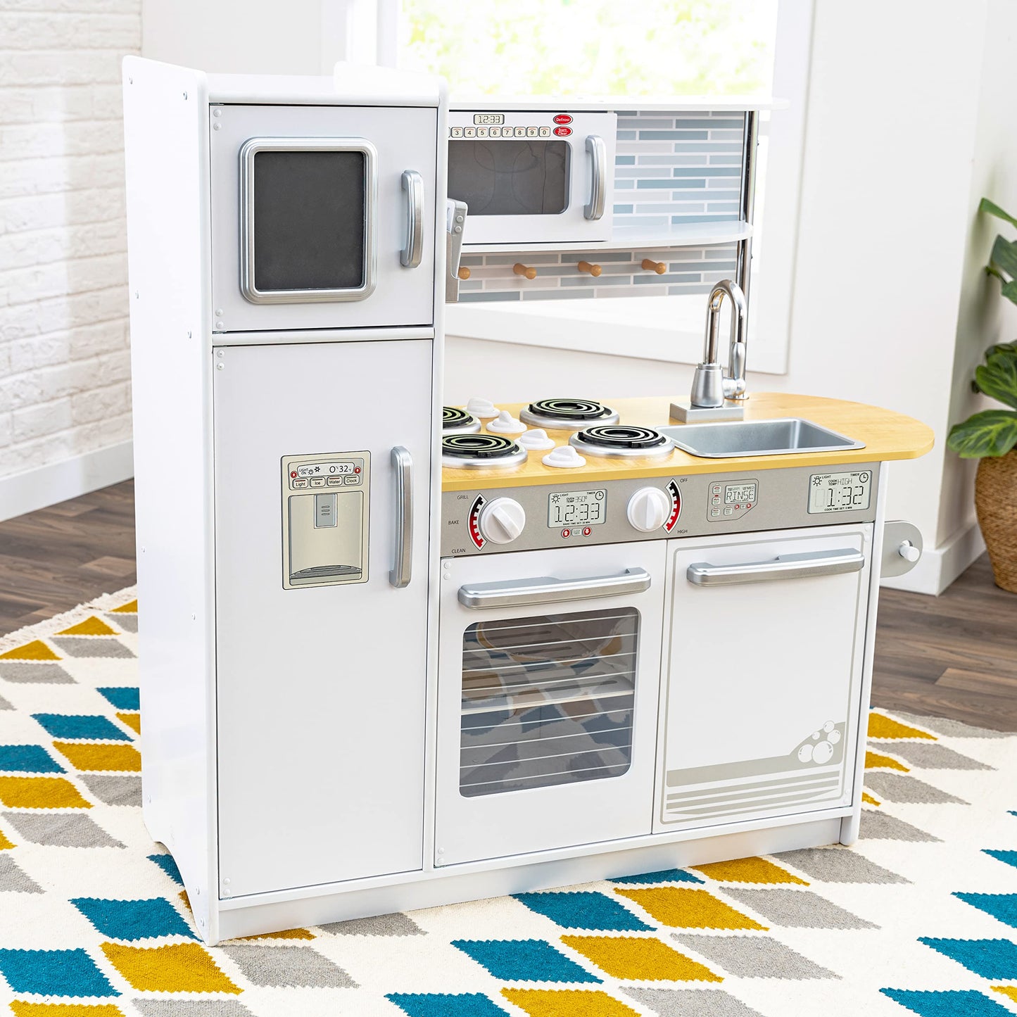 KidKraft White Wooden Play Kitchen with Accessories