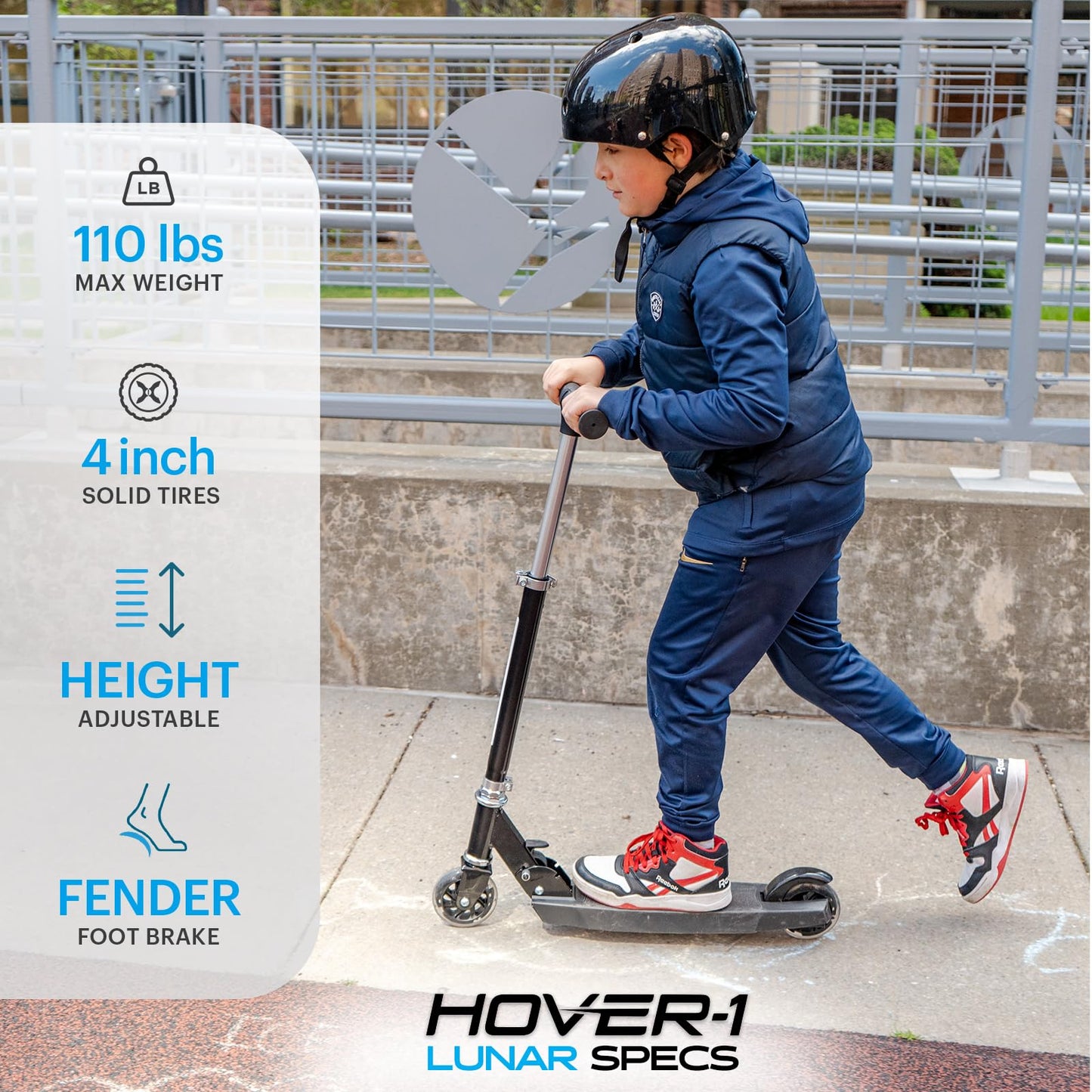 Hover-1 Kids Folding Kick Scooter with LED Wheels