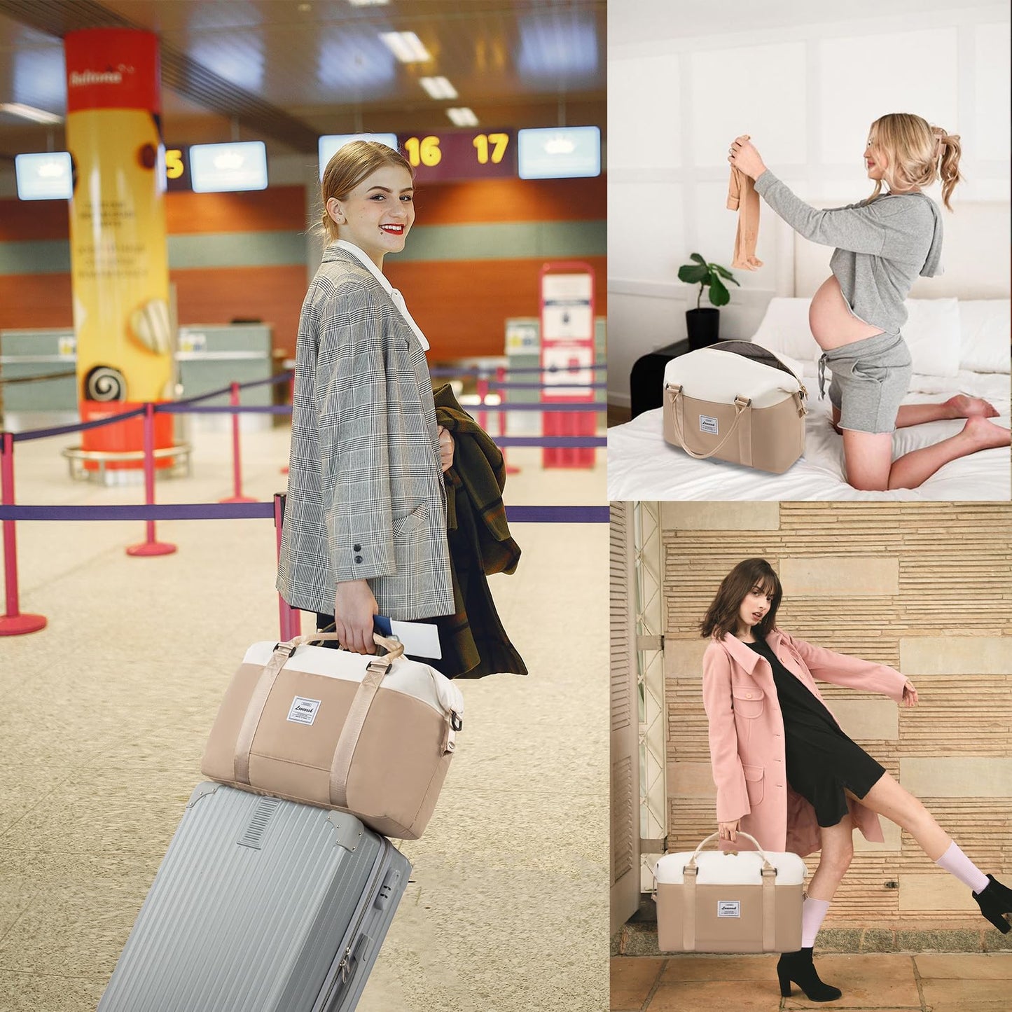 LOVEVOOK Weekender Bag with Toiletry and Wet Pocket