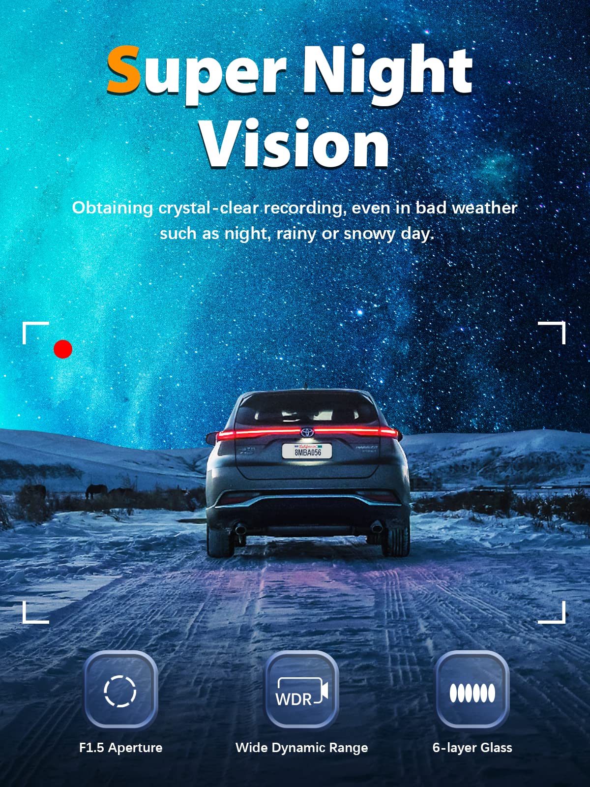 Dash Cam Front and Rear 2K+1080P, Free 64GB SD Card, Built-in WiFi, 4K Single Front Dash Camera for Cars, Car Camera, Dual Dashcams for Cars with Night Vision, 24 Hours Parking Monitor, Loop Recording