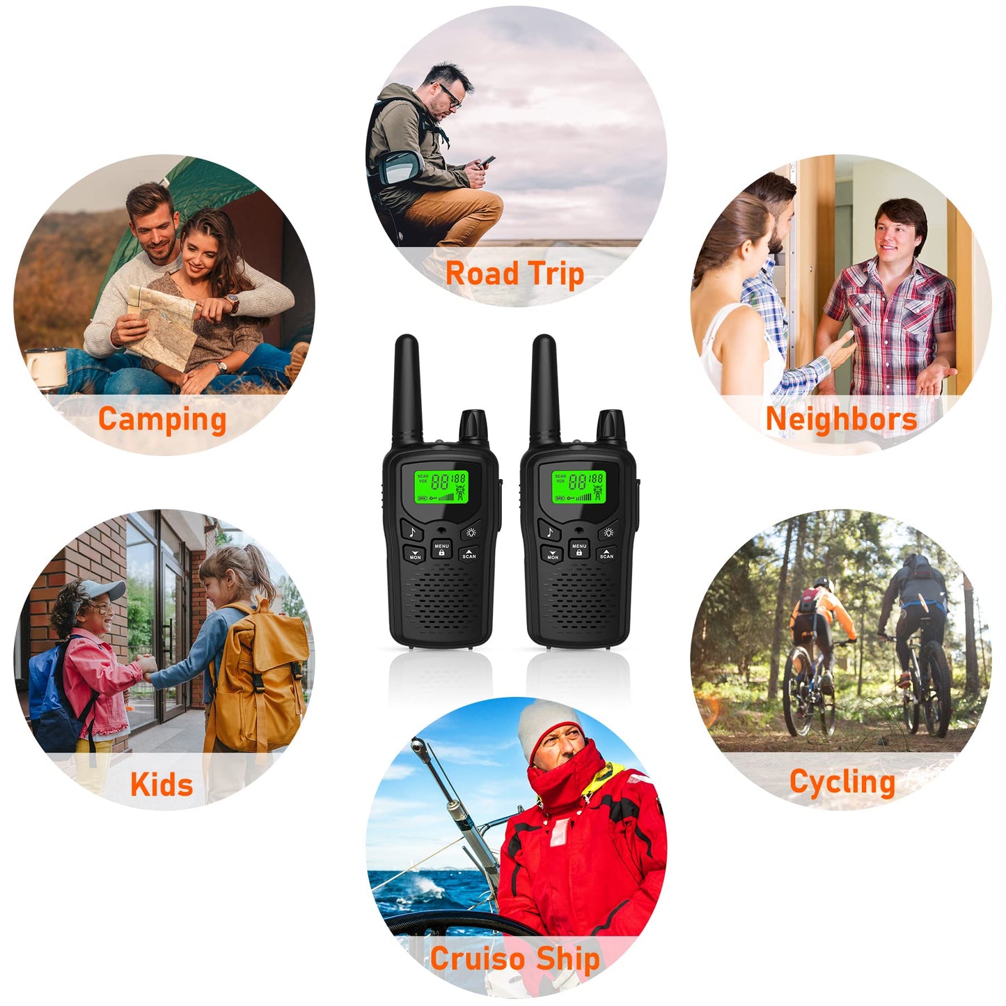 Erelis Long Range Walkie Talkies with VOX