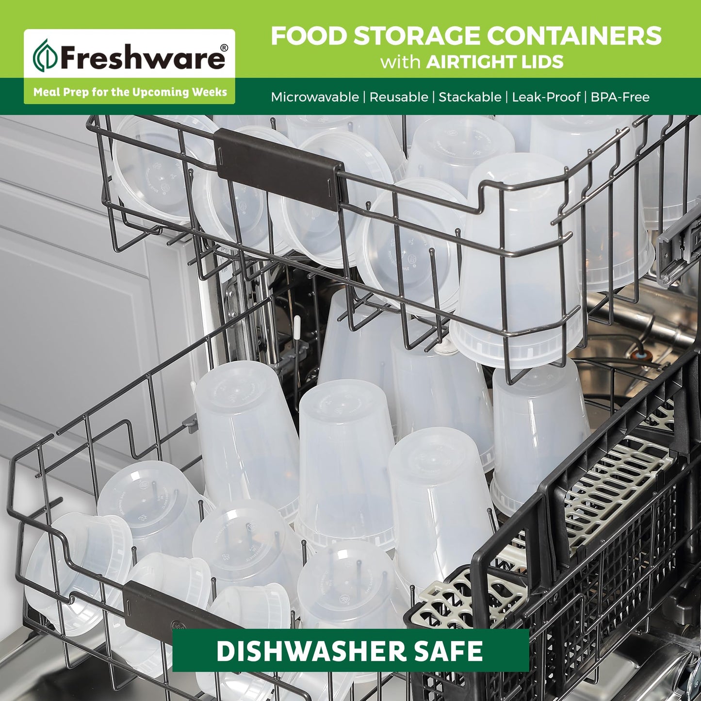Freshware 60-Pack Leakproof Food Storage Containers