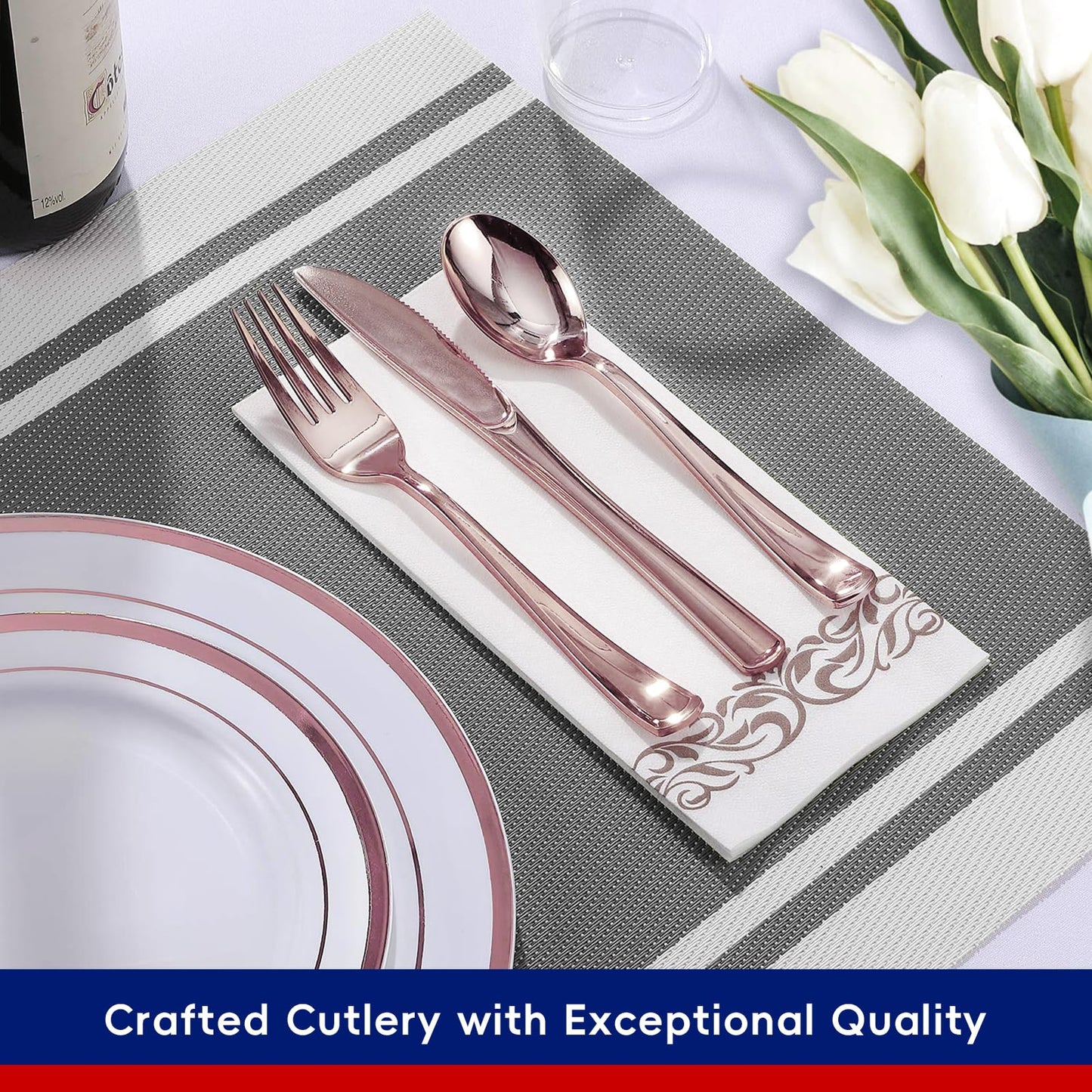 700 Count Disposable Dinnerware Set by JOLLY CHEF