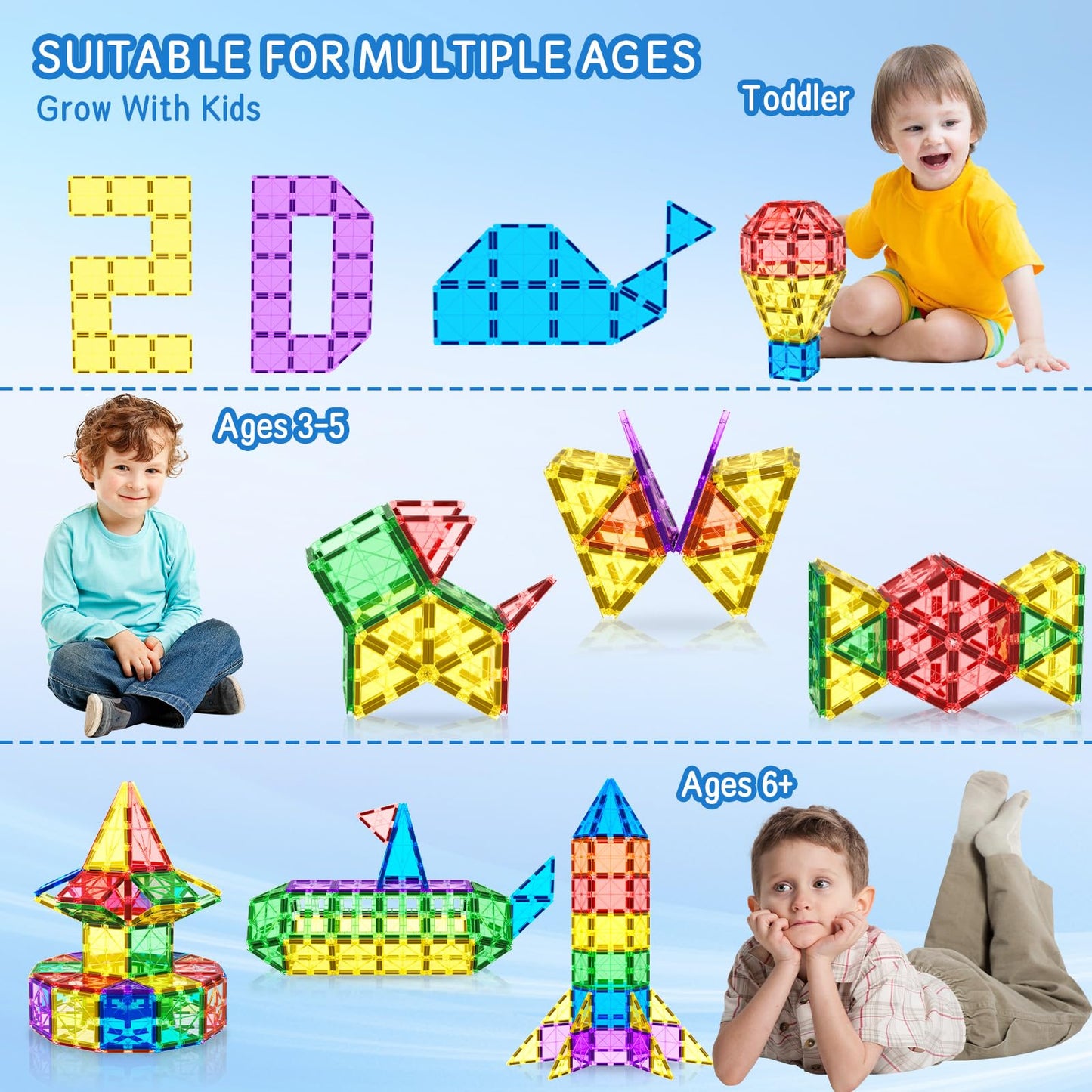 Magnetic Building Blocks for Toddler STEM Play