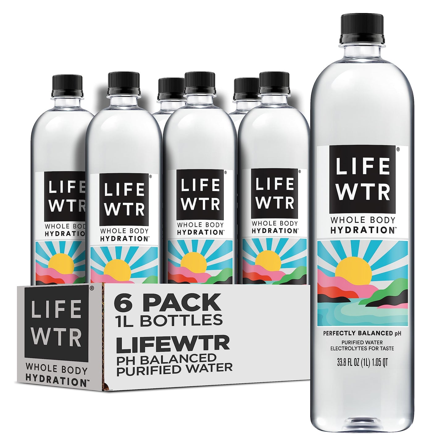 6 Pack LIFEWTR Purified Water with Electrolytes