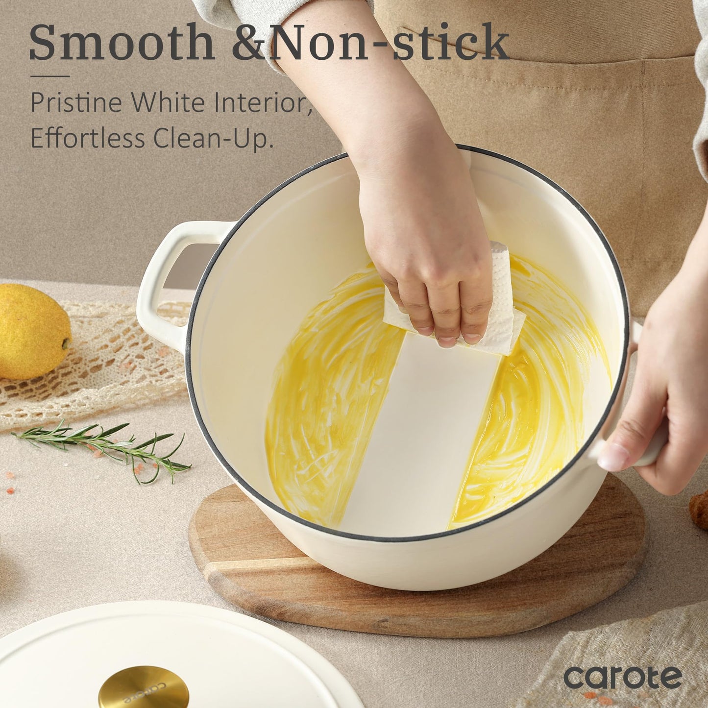 5QT Cast Iron Dutch Oven by CAROTE