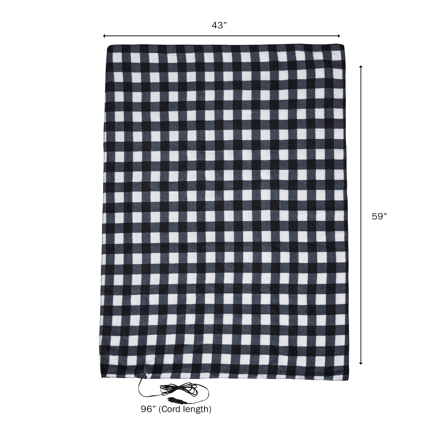 Stalwart Heated Car Blanket - 12V Electric Throw