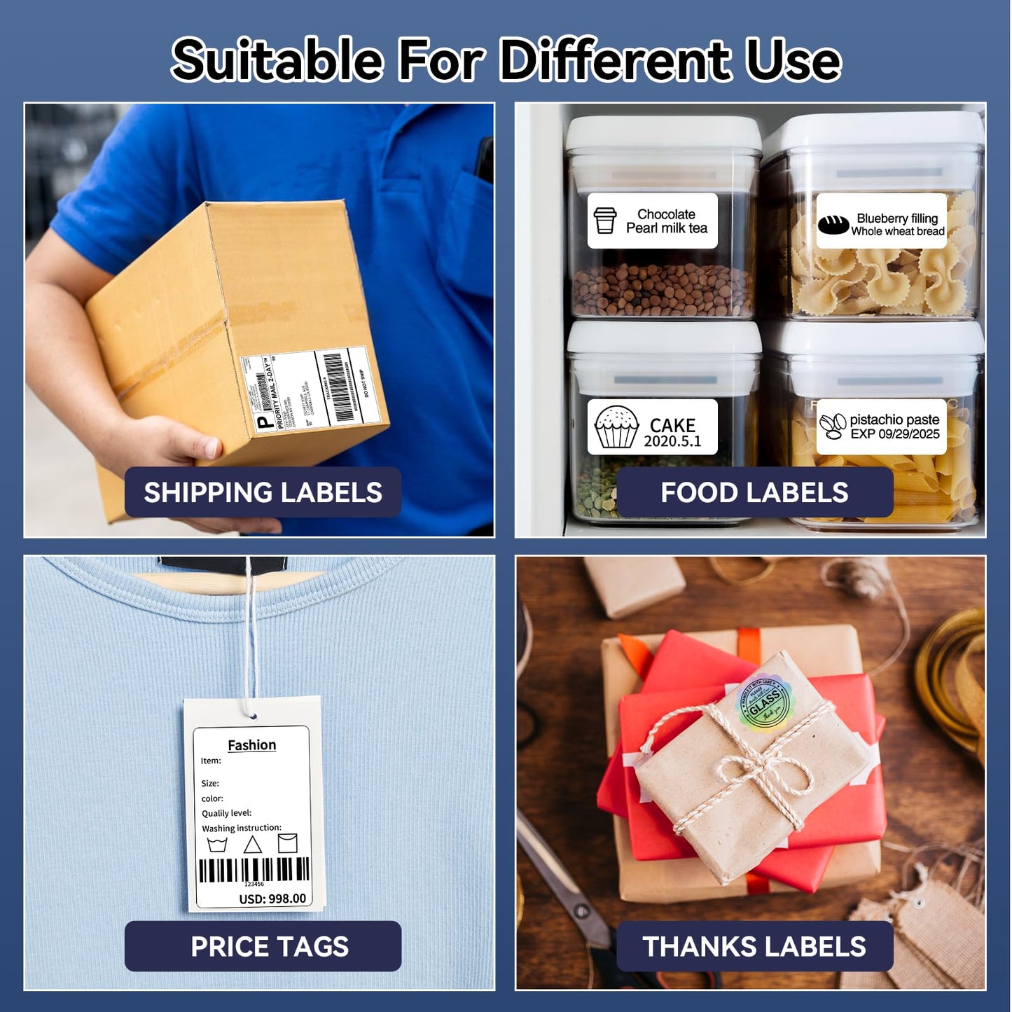 Bluetooth Thermal Label Printer for Shipping Packages