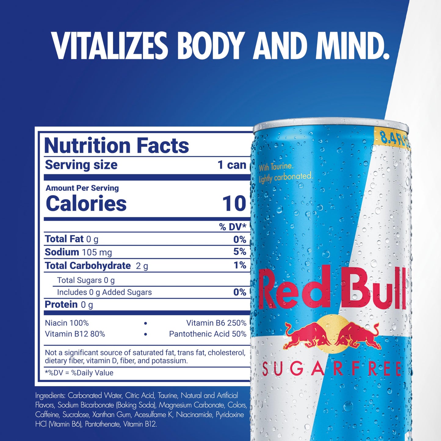 24 Pack Red Bull Sugar Free Energy Drink
