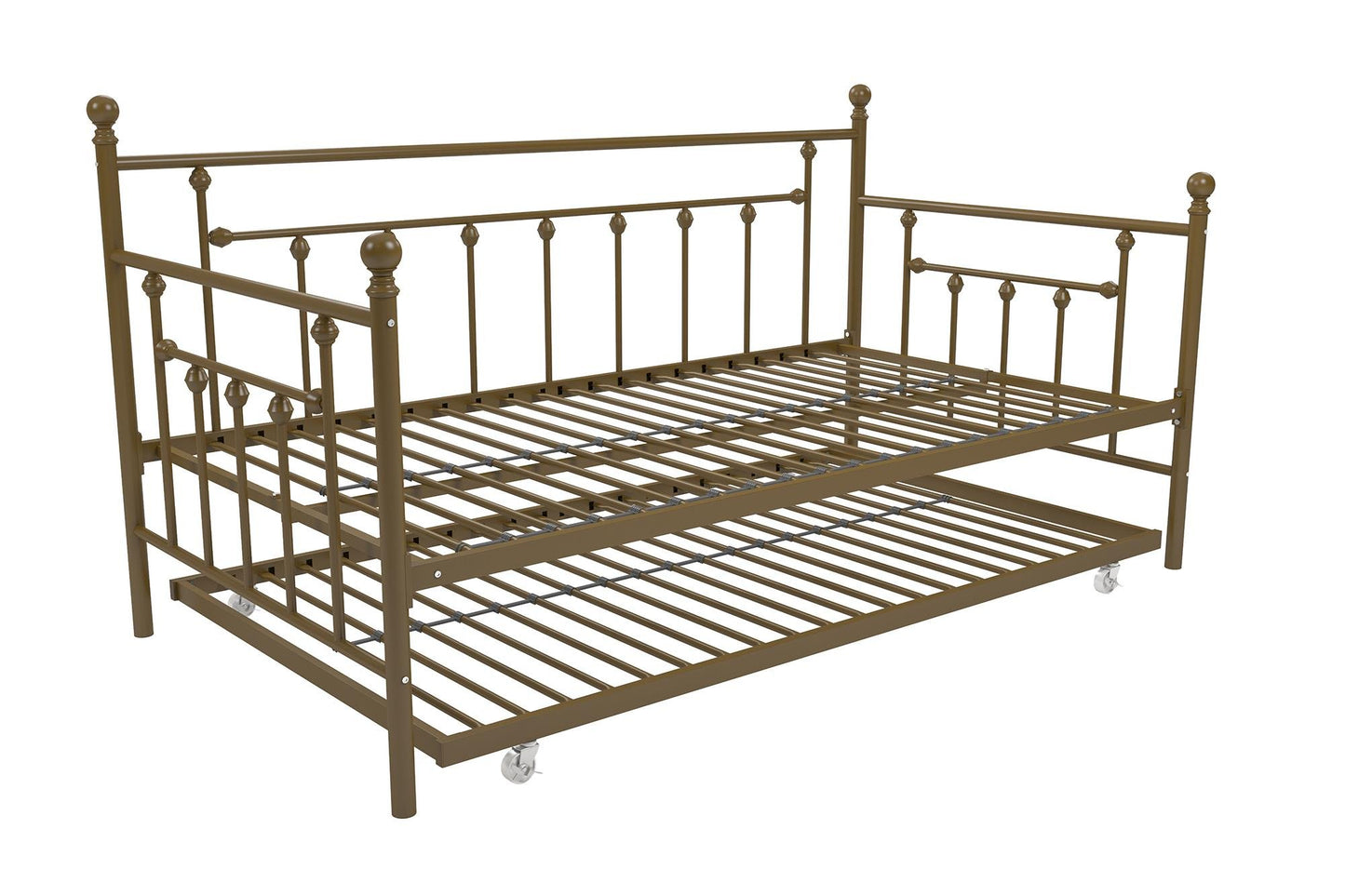 DHP Manila Metal Twin Size Daybed and Twin Size Trundle (Gold)